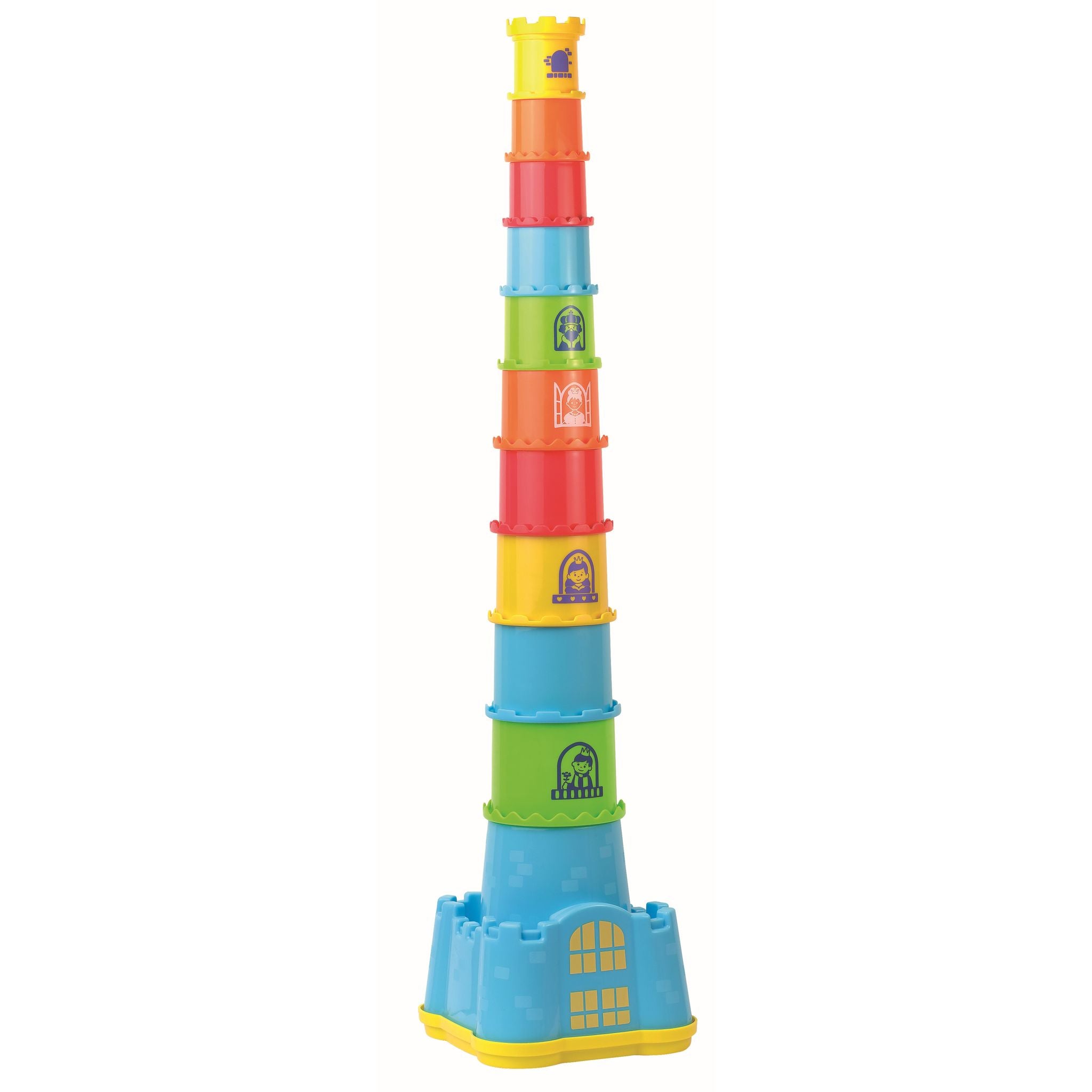 Vibrant 18 - Color Little Learner Castle - Shaped Nesting Stacker Toy