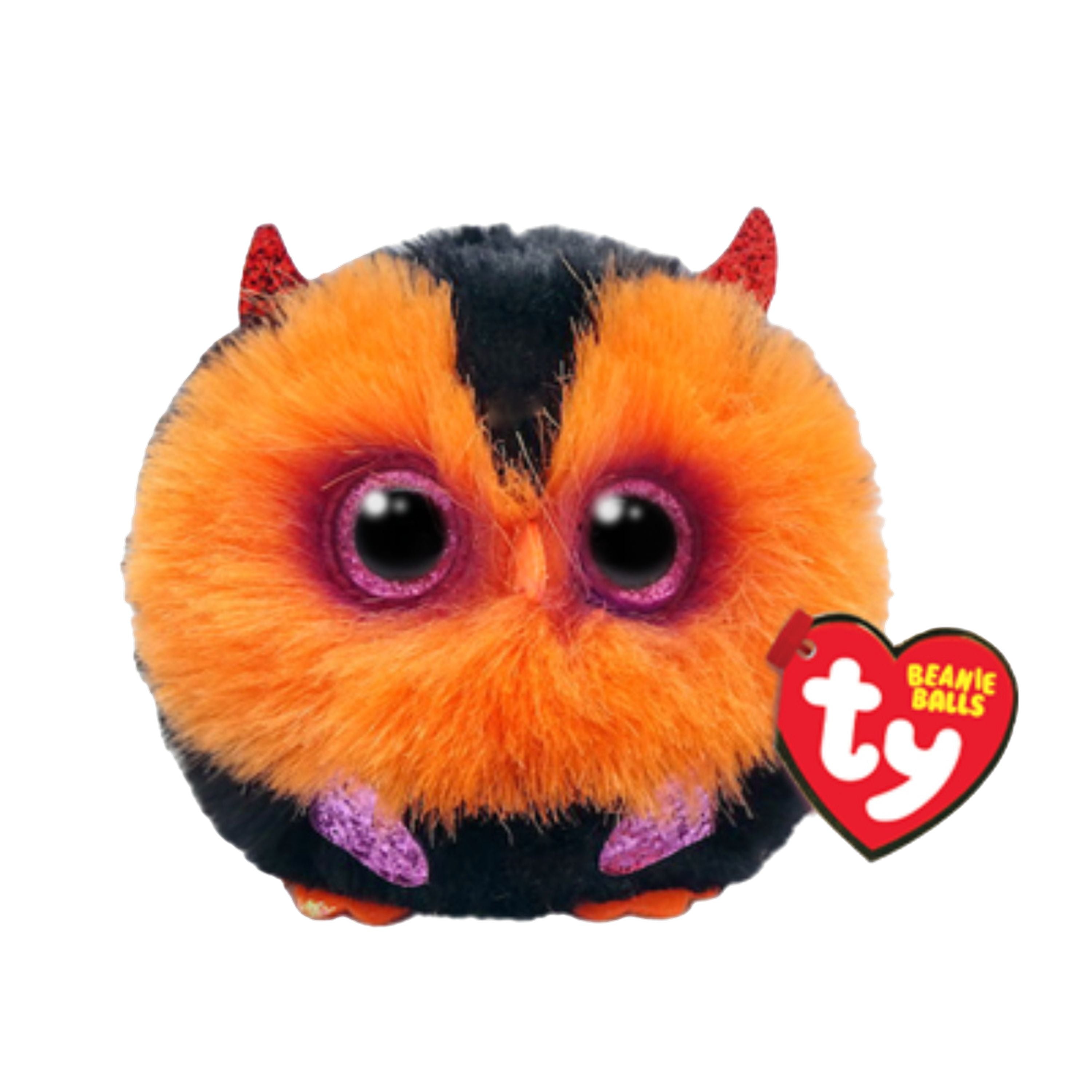 Ty Beanie Balls - Orange Owl Ball Whodini for Halloween