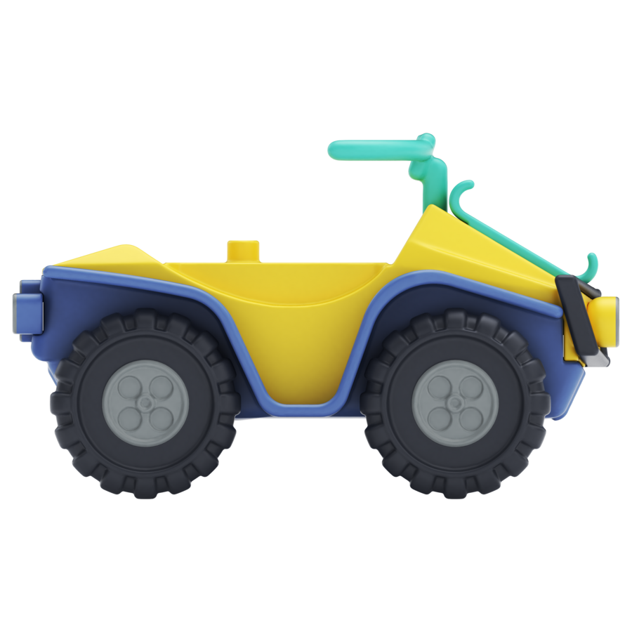 Hot Deal! Bluey Series 9 - Bandit's Beach Quad Vehicle & Figure Set