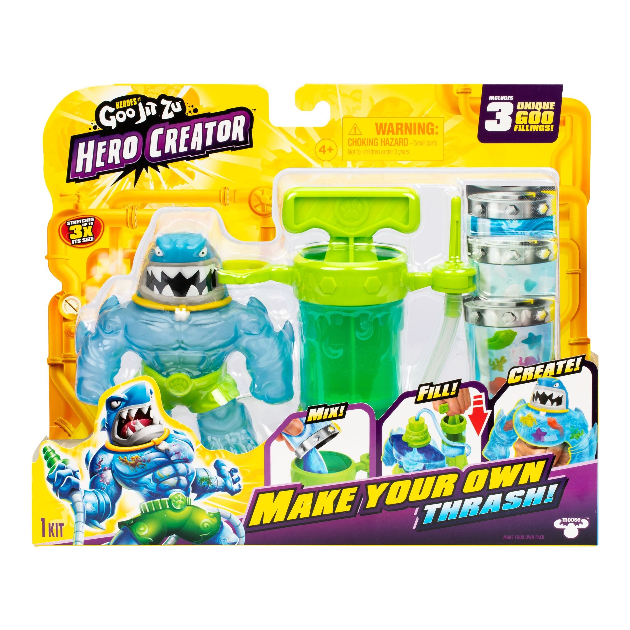 Exclusive Offer! Heroes Of Goo Jit Zu Hero Creator Pack - Make Your Own Thrash Action Figure