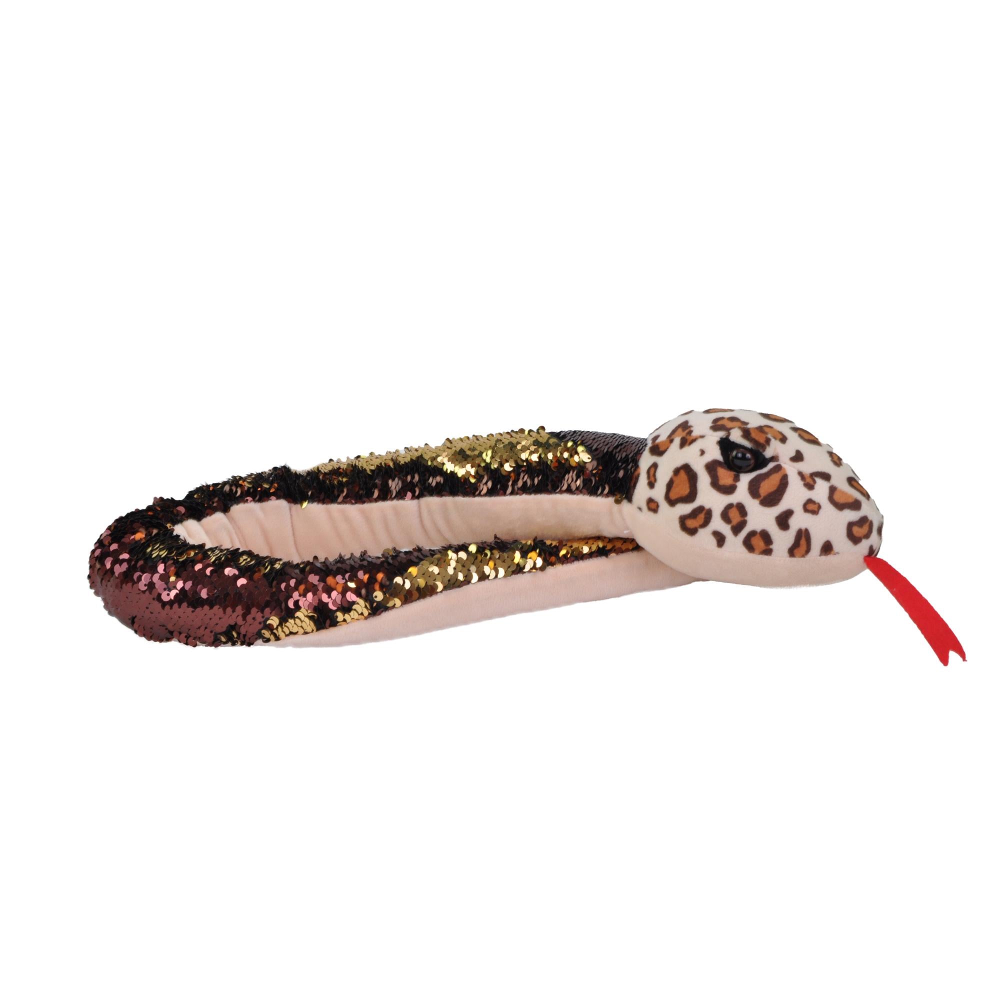 Limited-Time Offer! 54-Inch Wild Republic Sequin Leopard Snake Plush Toy