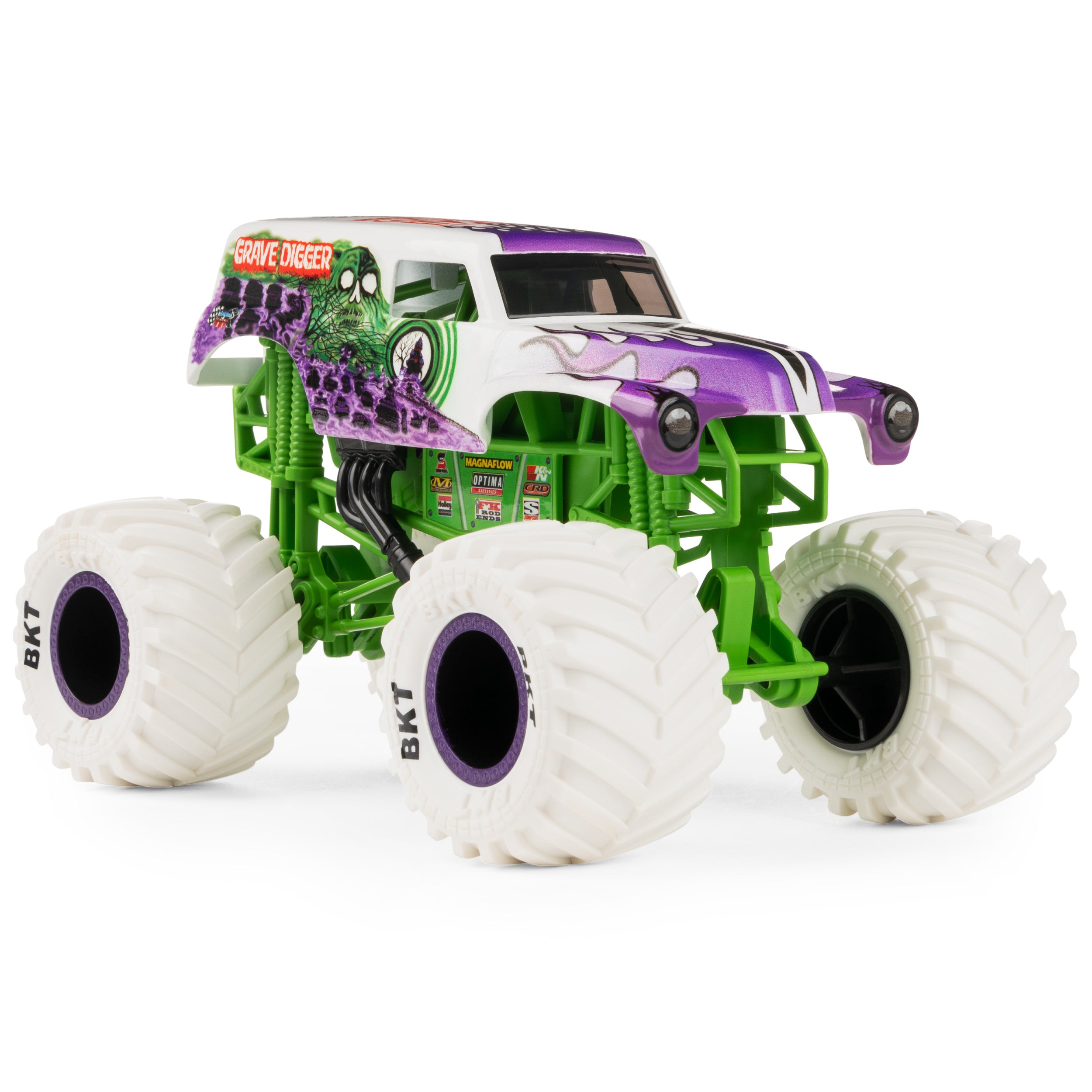 Hot Sale! 1:24 Scale Monster Jam Die - Cast Monster Truck Grave Digger in White/Green