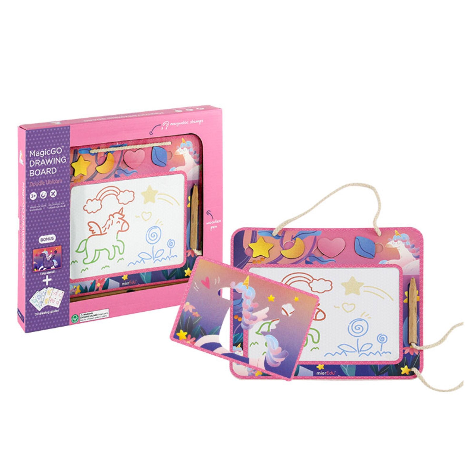 MierEdu Eco - Friendly Compact Magic Drawing Board for Unicorn Doodles, Age 3+