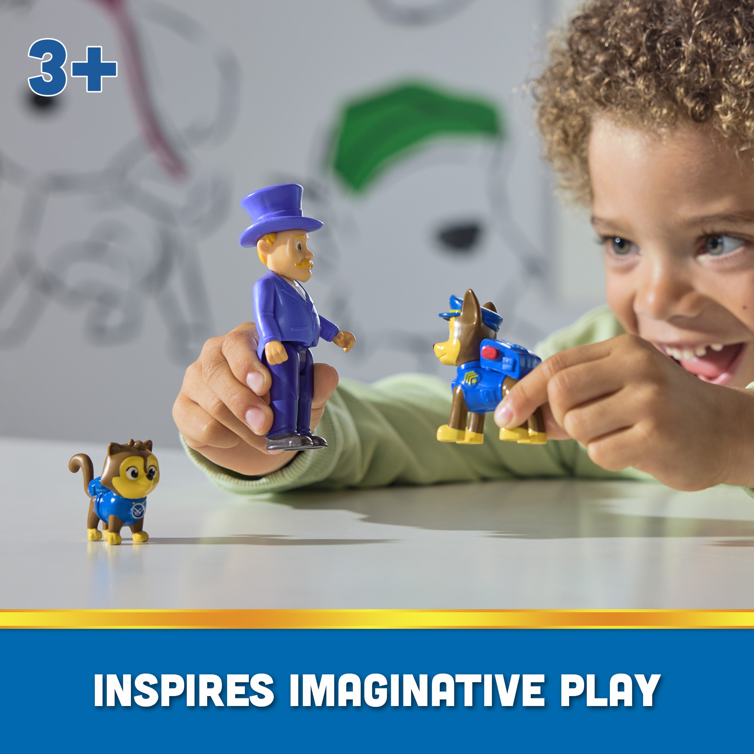 Hot Sale! PAW Patrol Action Figures: Chase, Mayor Humdinger & Cat Chase for Kids' Imaginative Play