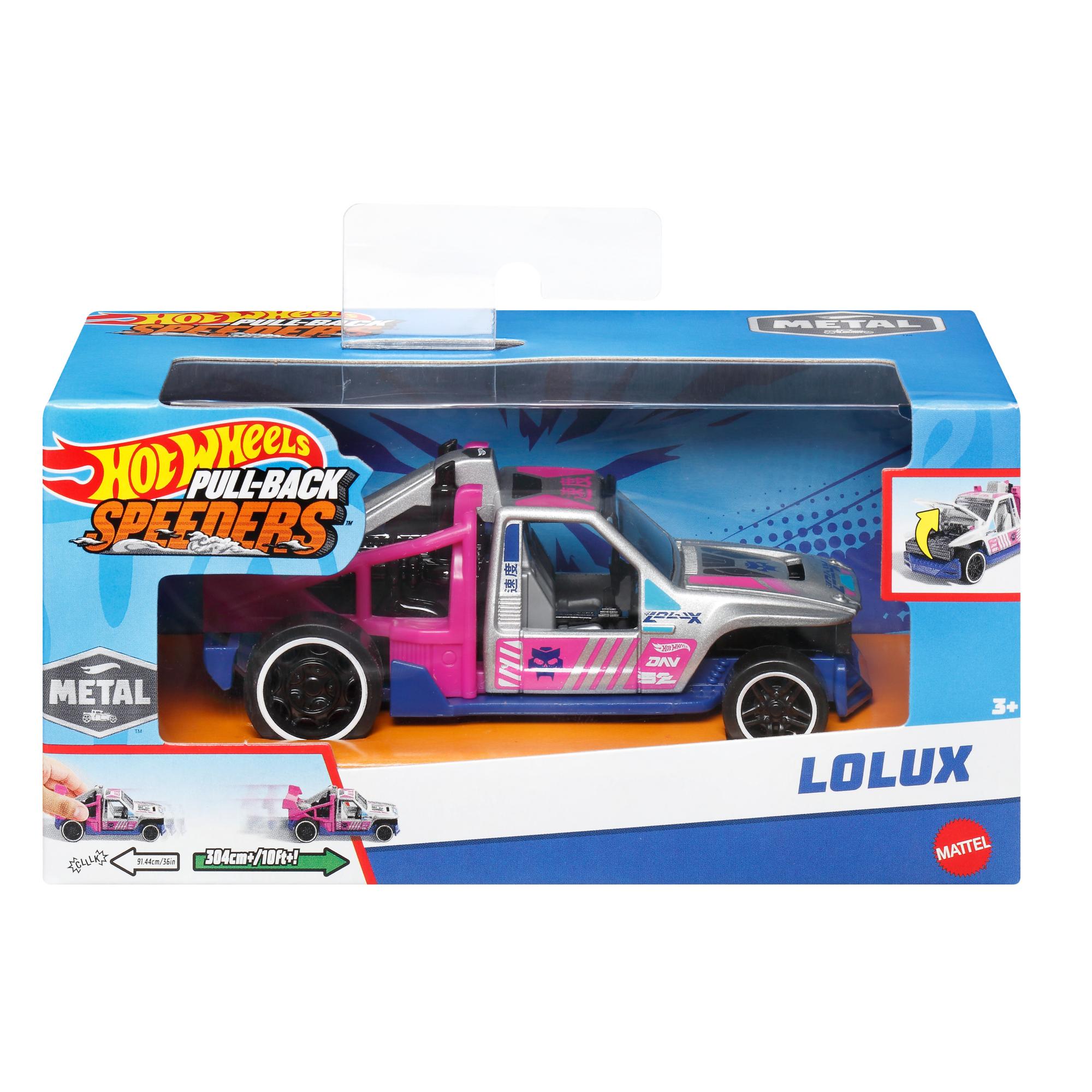 Hot Wheels 1:43 Scale Pull-Back Speeders - Assorted Cool Styles, Great Gift for Collectors and Kids