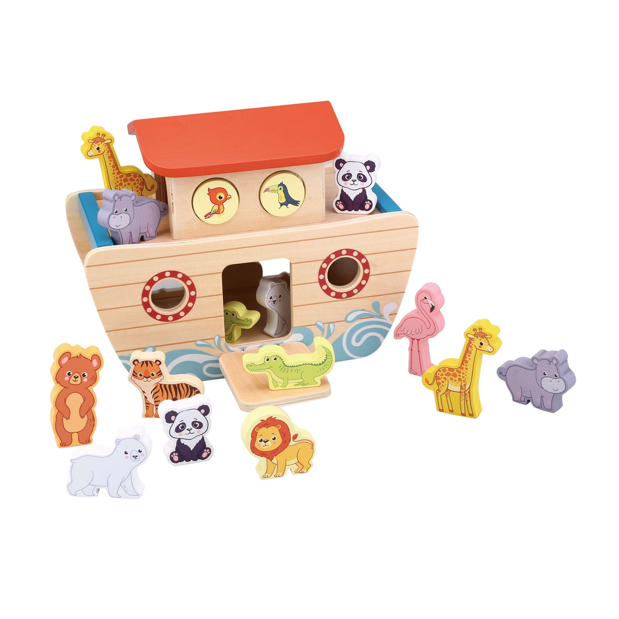 Exquisite Wooden Noah's Ark Set for Creative Play