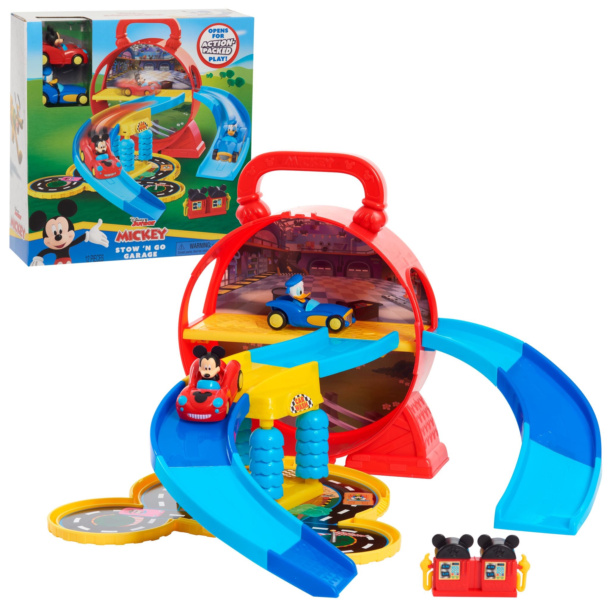 Hot Deal! Disney Junior Mickey Mouse Portable Stow N' Go Garage Playset