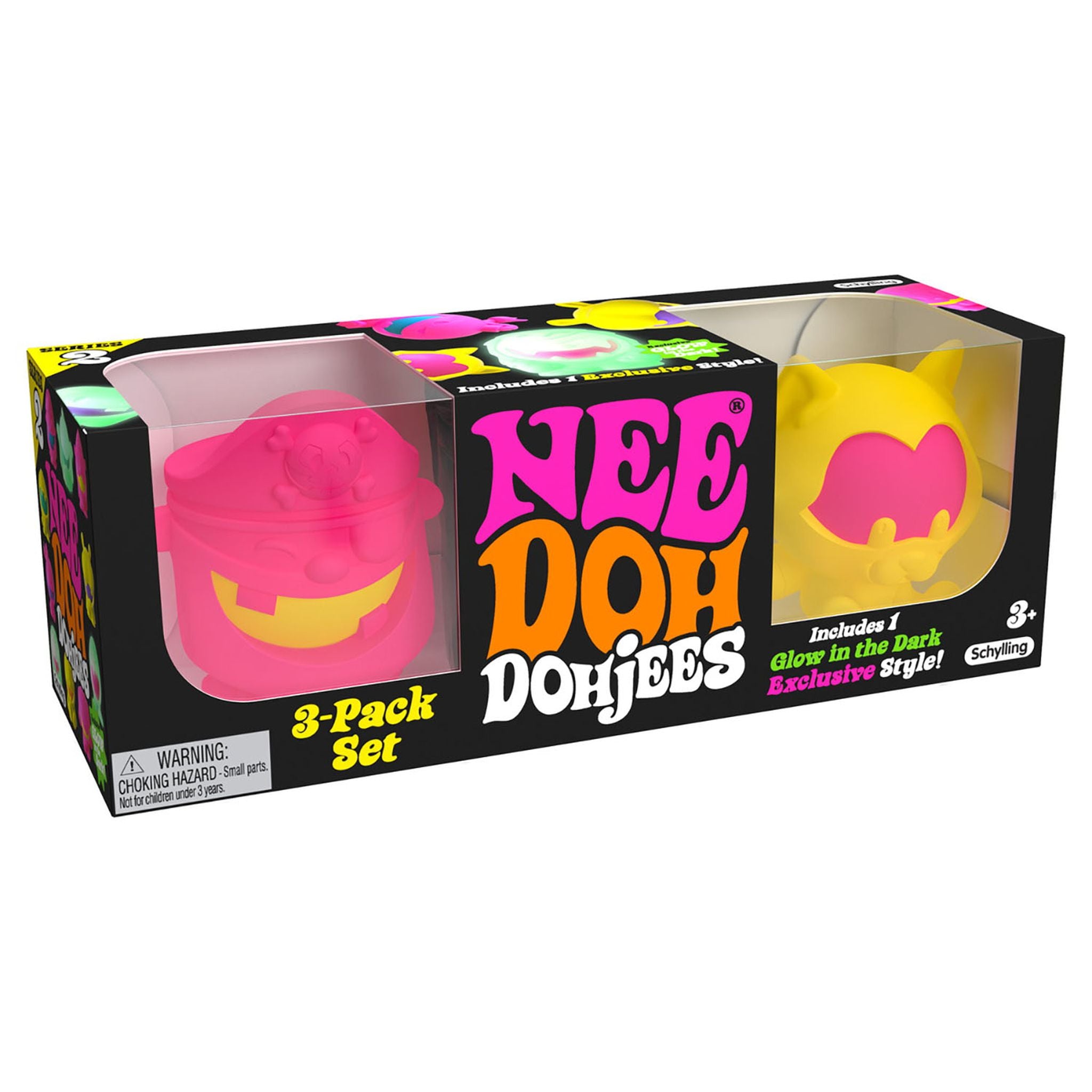 Schylling NeeDoh Dohjee 3-Pack Blind Box - Exclusive Collectibles