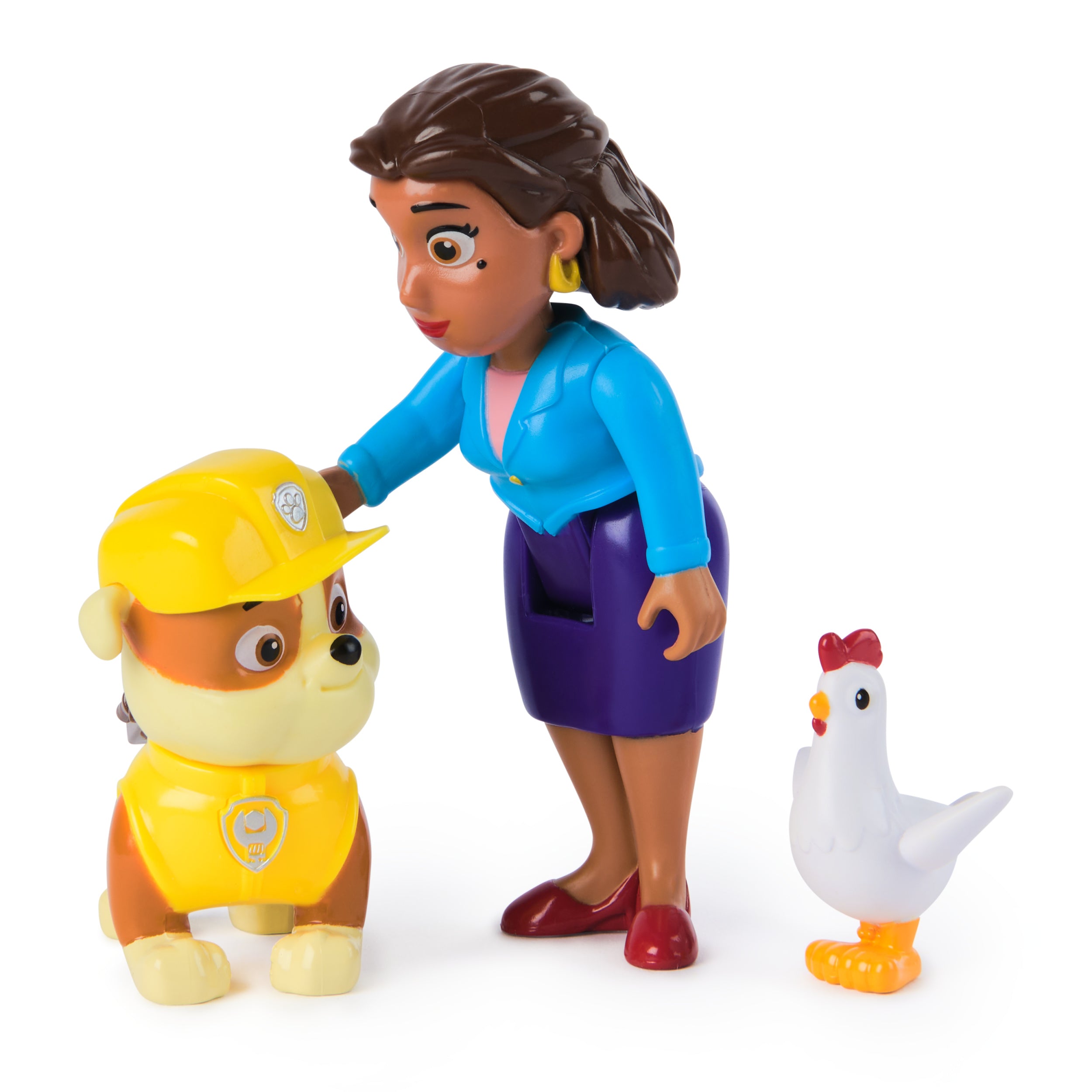 Hot! PAW Patrol Rubble & Mayor Goodway Figures