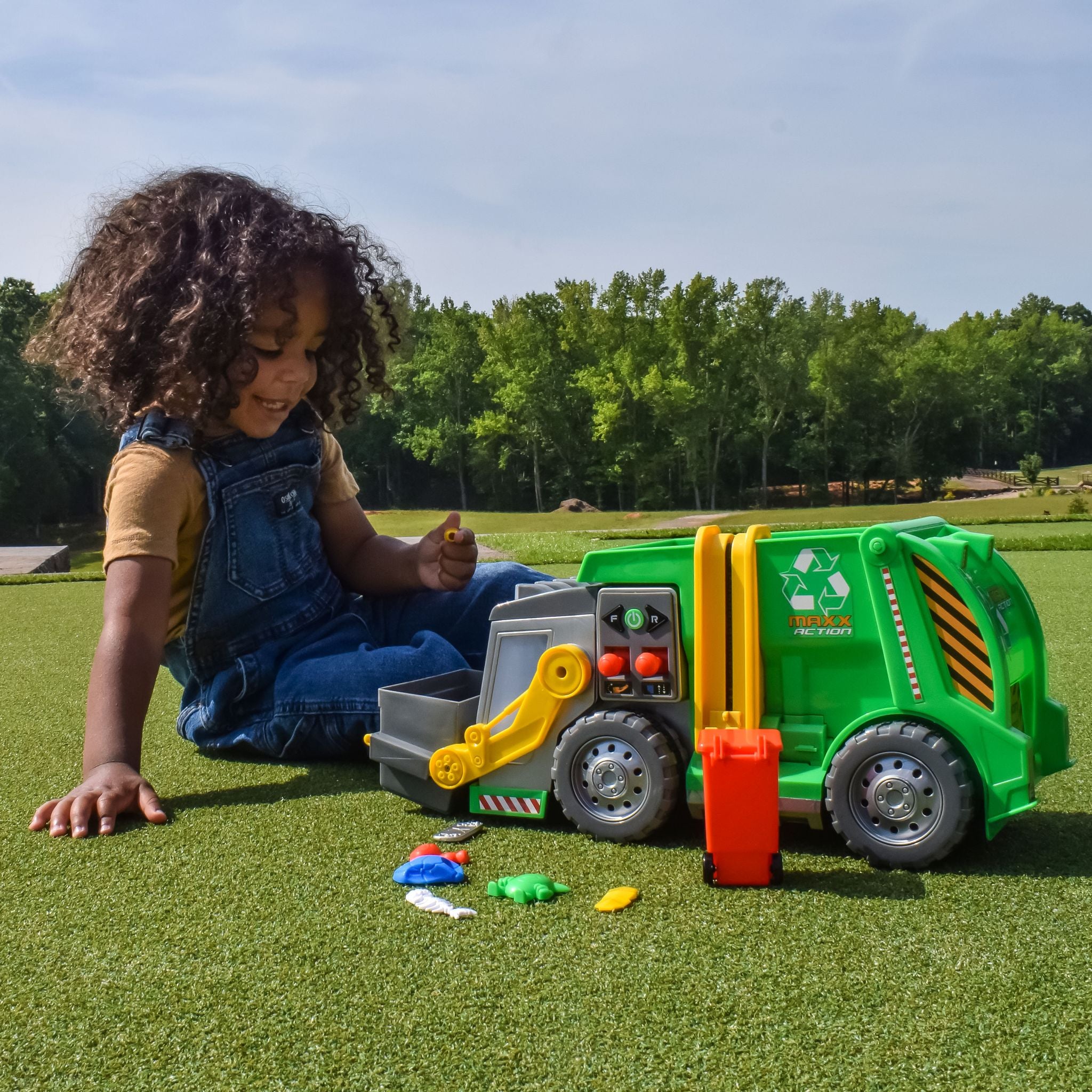 Maxx Action 3-in-1 Lights & Sounds Realistic Recycler Truck for Kids