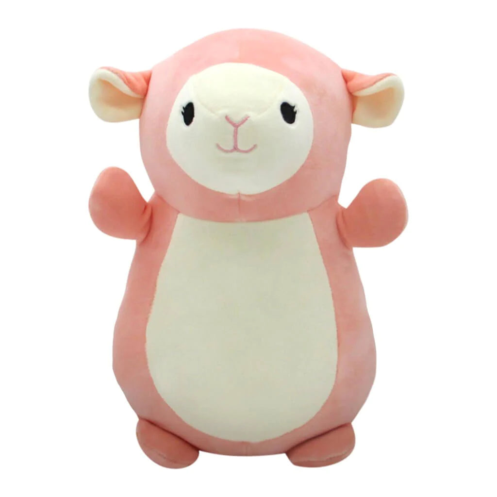 14 Inch Squishmallows Hugmees Squad Plush - Pink Lamb Elsa, Perfect Gift!