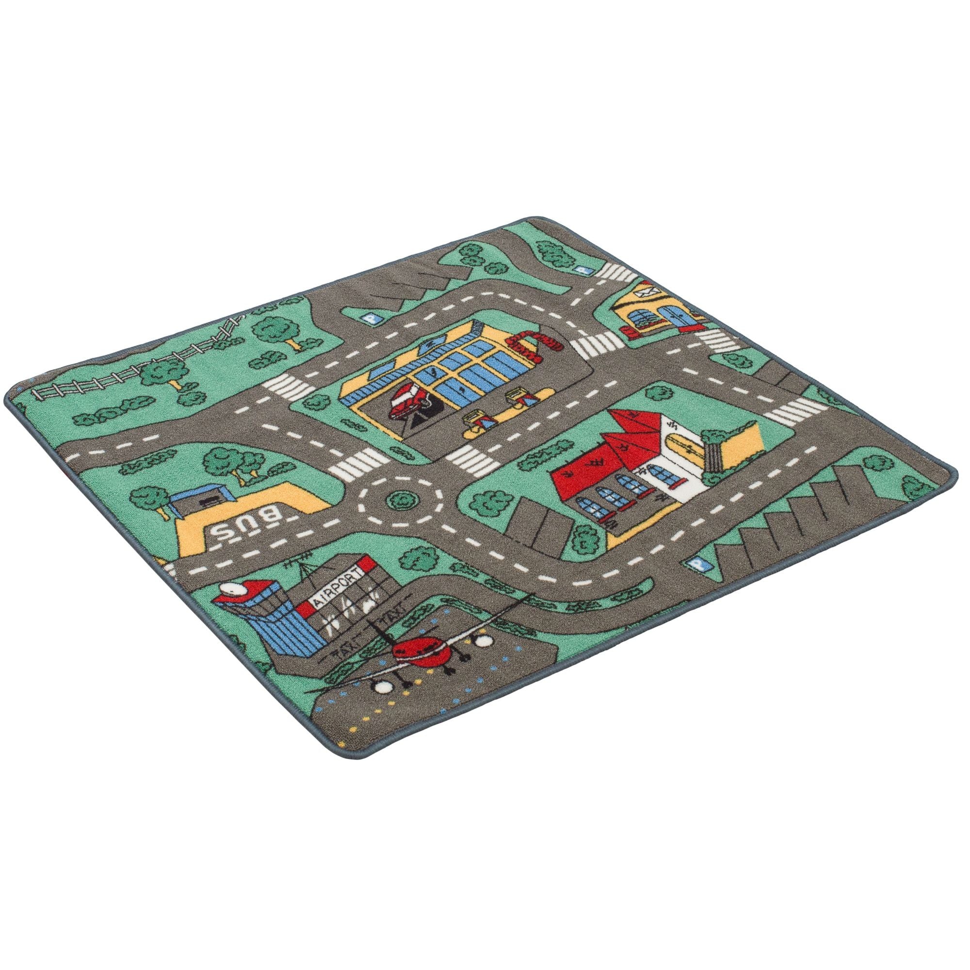 Big City Play Zone Mats 133X100cm - Fun Playmat with 4 Bonus Cars