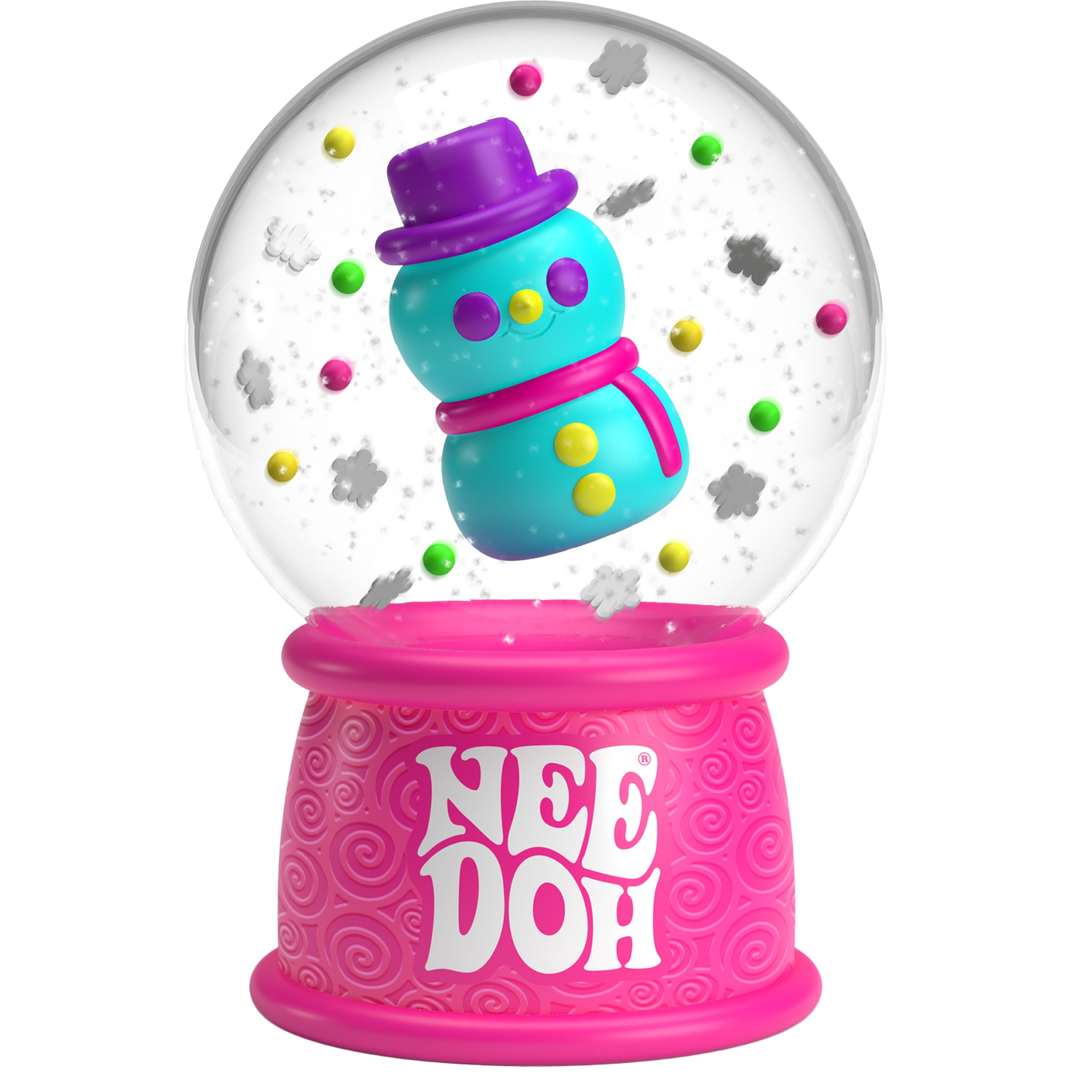 Hot Sale! Assorted Styles of NeeDoh Squish N Snow Globe for Sensory Fun