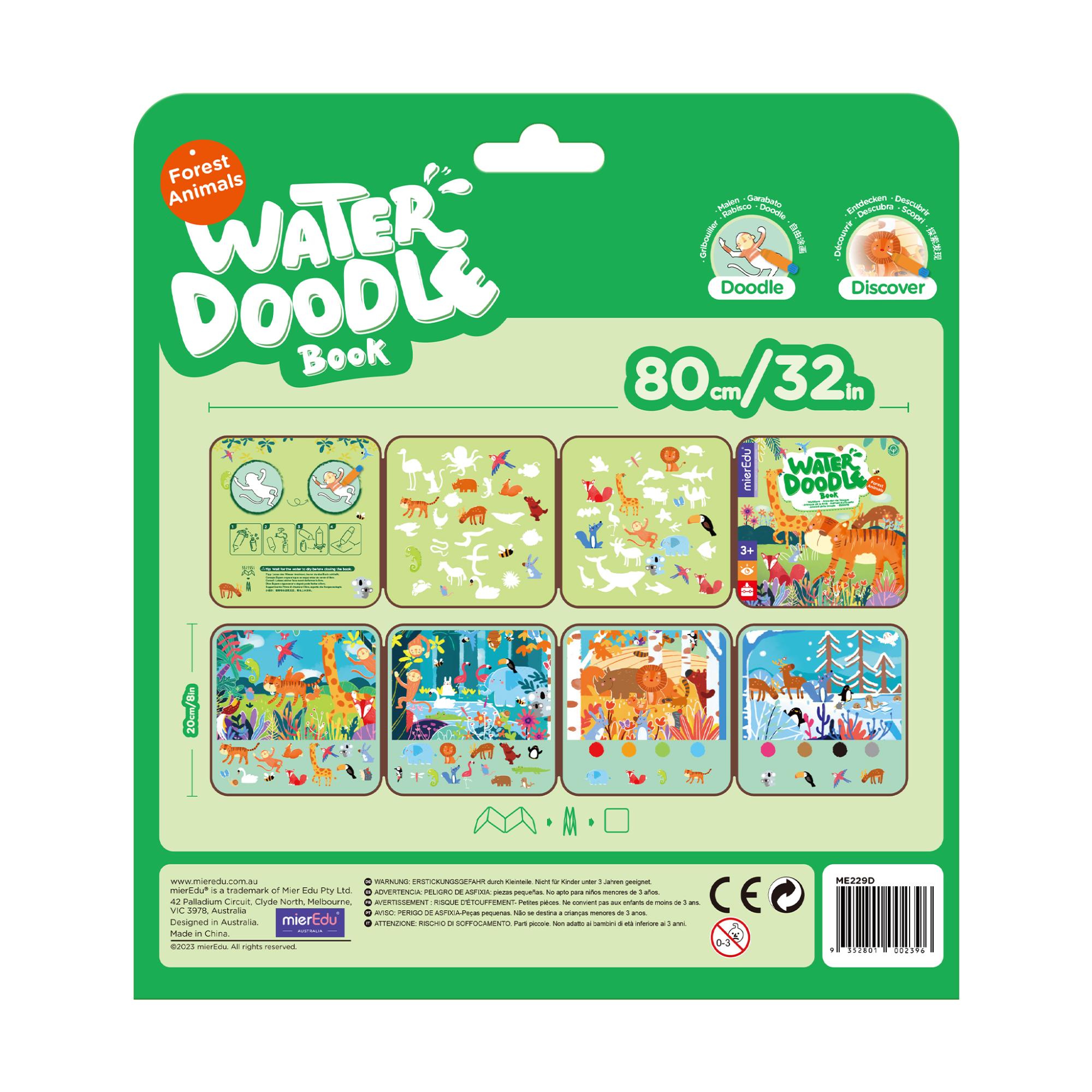 MierEdu Forest Animal Themed Magic Water Doodle Book for Kids