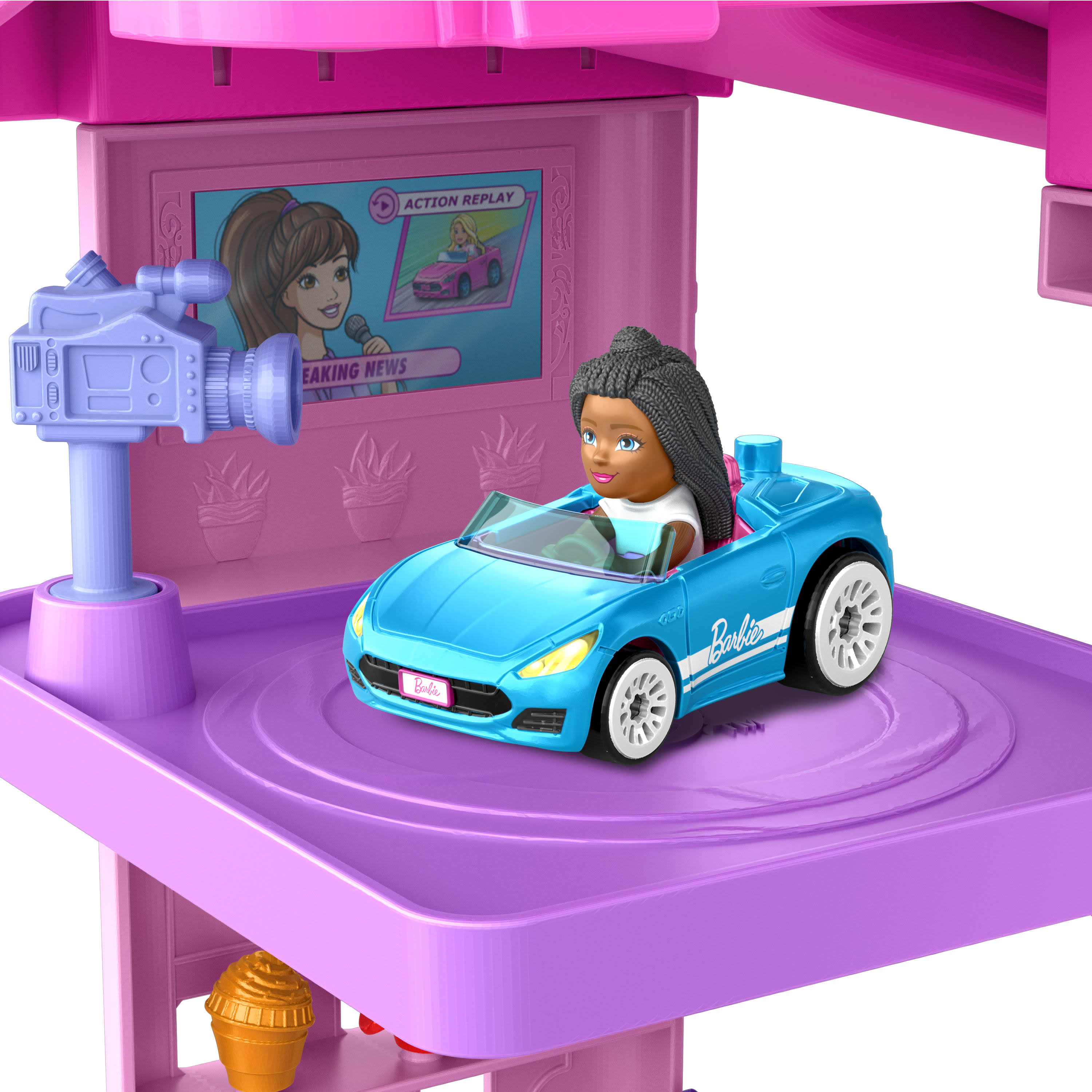 Hot Wheels RacerVerse Barbie Spiral Race Track Set - Super Fun Adventure!