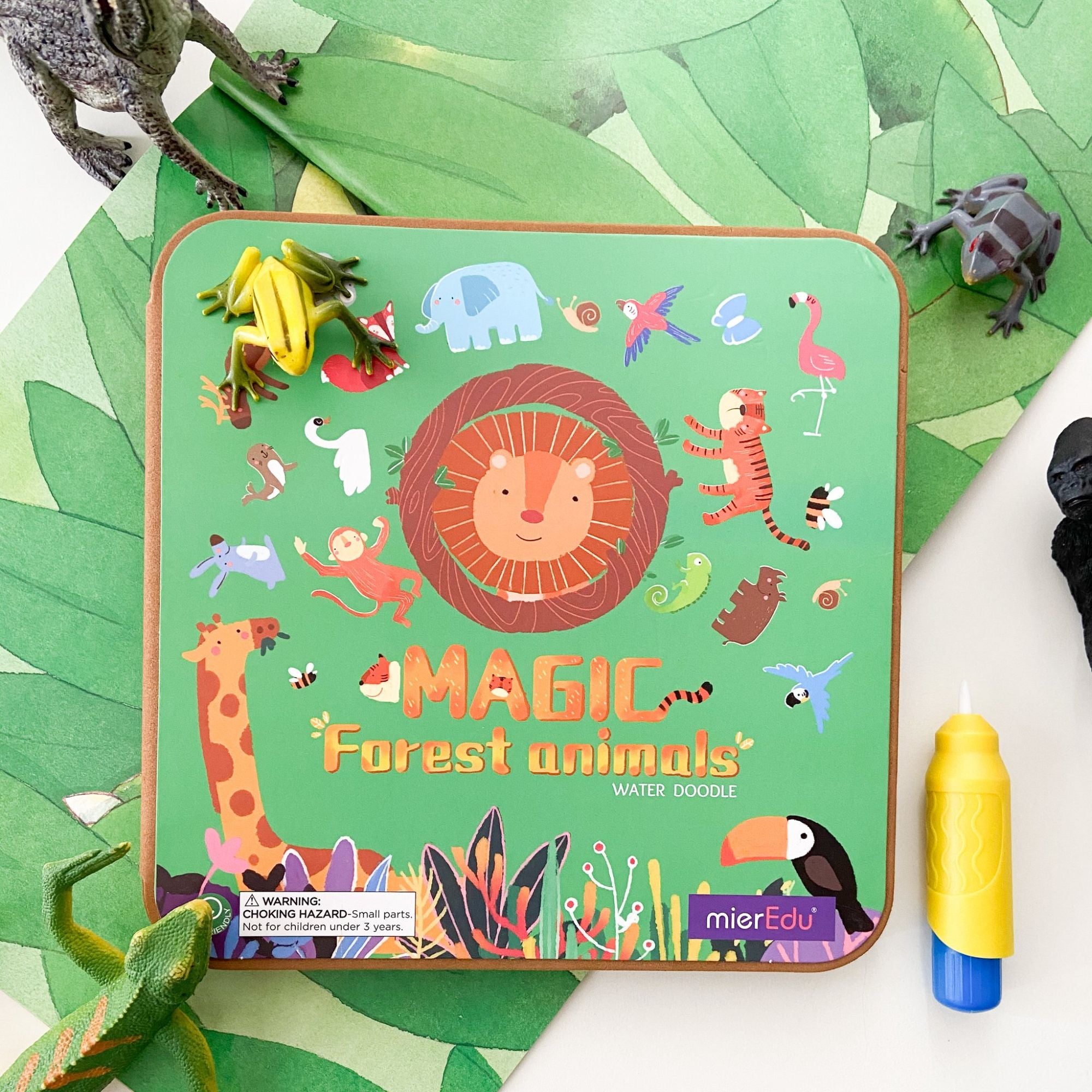 MierEdu Magic Water Doodle Book: Forest Animals - Ideal for Travel