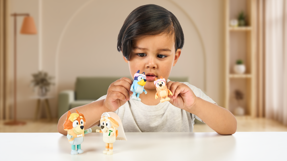 Hot Deal! Bluey Series 10 Wedding Time 4 - Pack Collectible Figures
