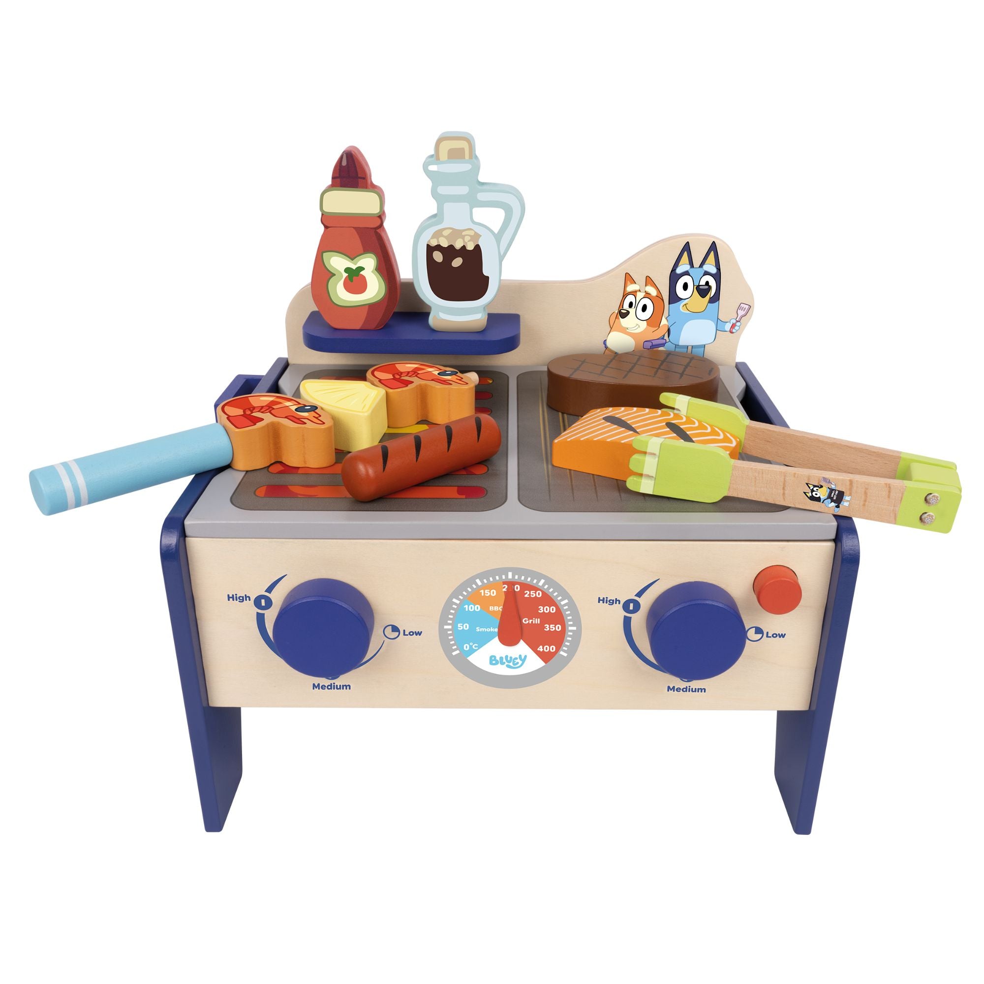 Hot Deal: Bluey's Wooden BBQ & Salad Pretend - Play Set