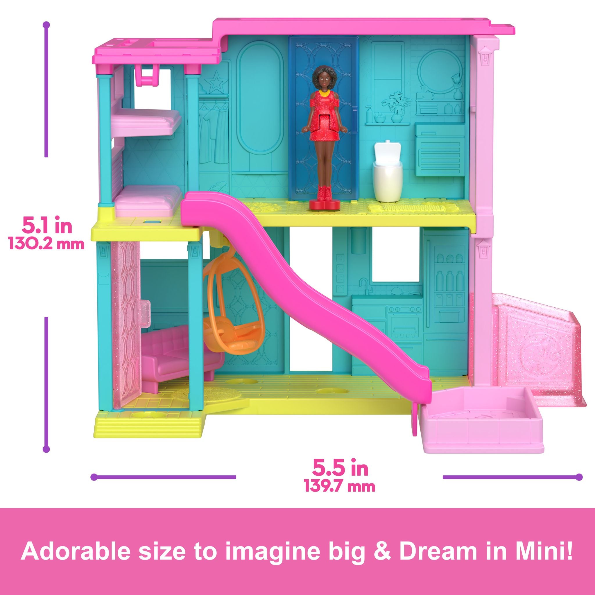 Mini Barbie Land - Adorable Tiny Barbie Dream House Set 2