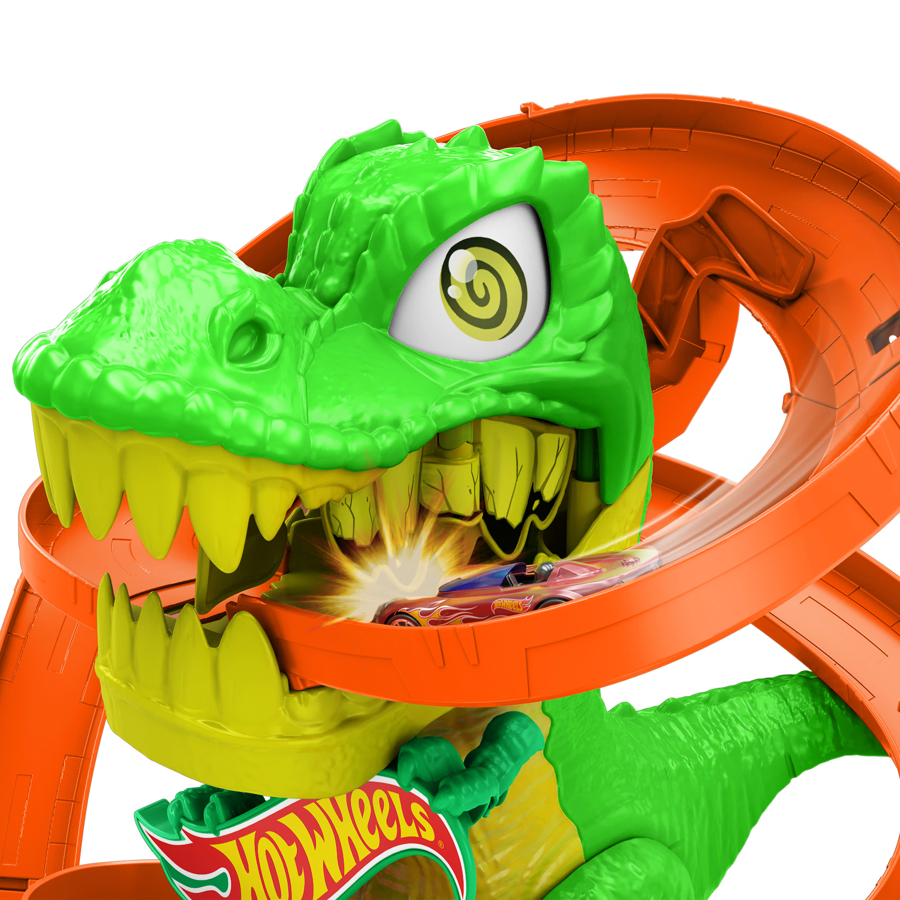 Hot Wheels City T-Rex Blaze Battle Set - Epic Racing Fun