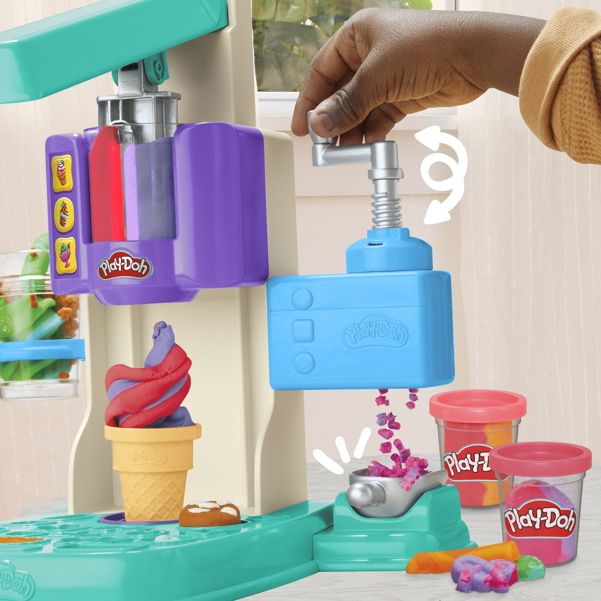 Play-Doh Rainbow Swirl Ice Cream Playset for 3+ Year Olds