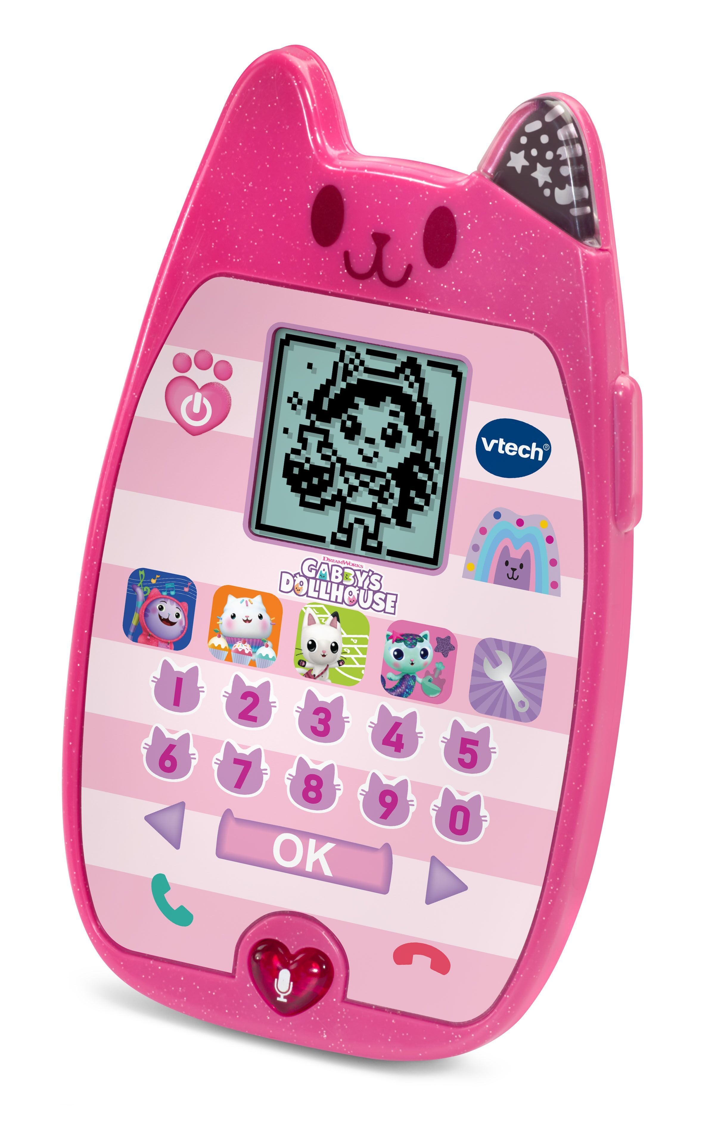 Hot Deal! VTech Cat - Shaped Gabby's Dollhouse Interactive Phone for Kids