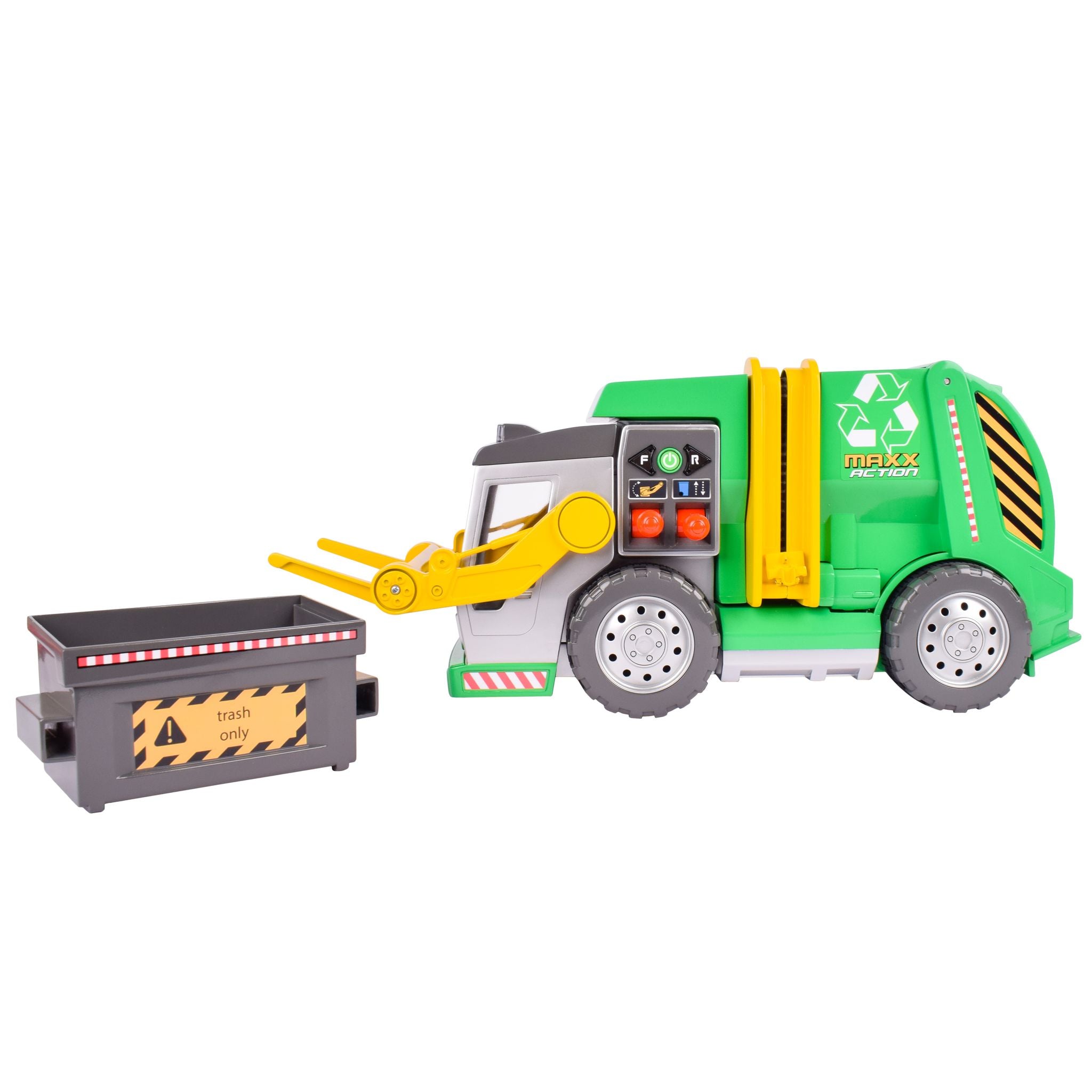 Maxx Action 3-in-1 Lights & Sounds Realistic Recycler Truck for Kids