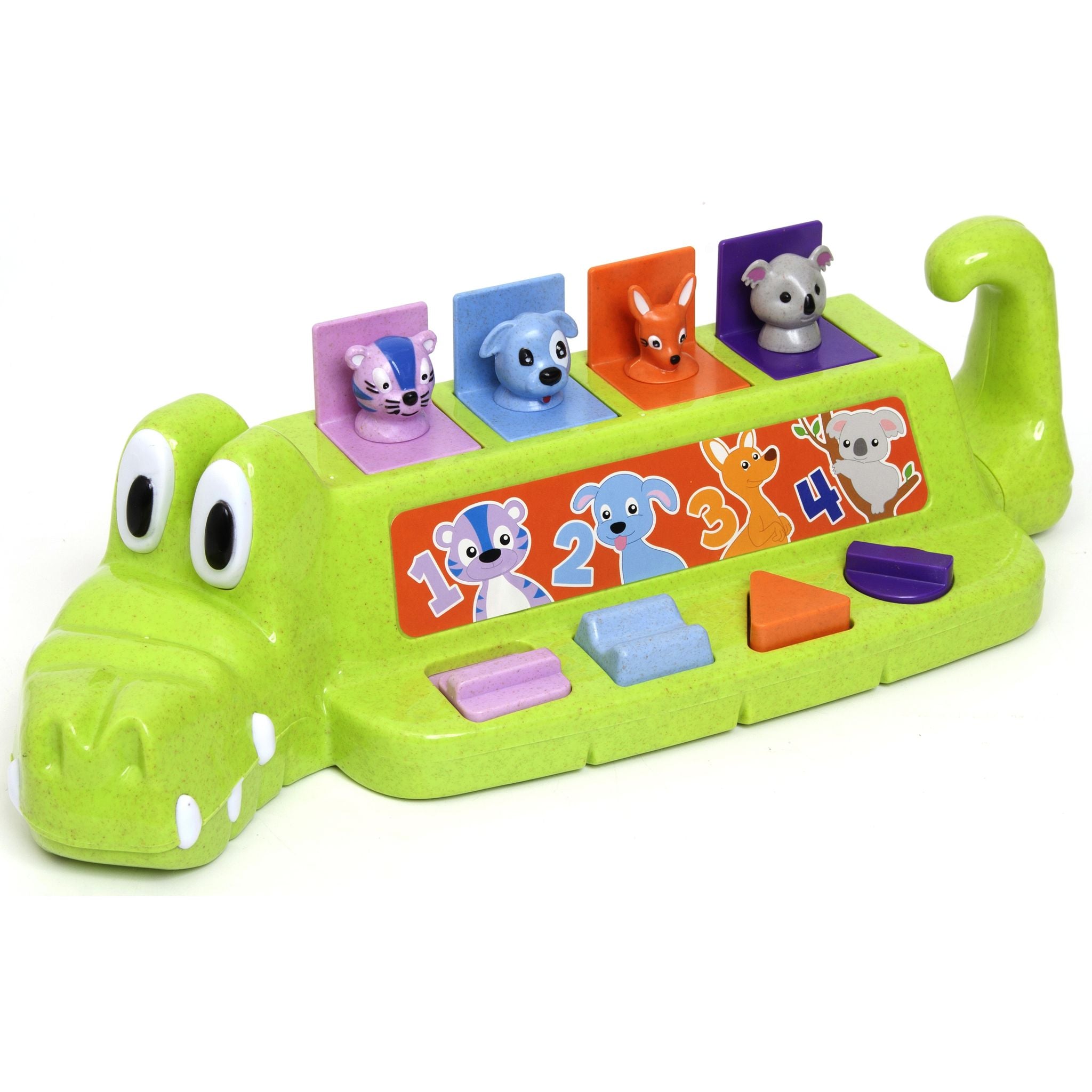 Hot! Roo Crew Eco Wood Crocodile Pop - Up Toy