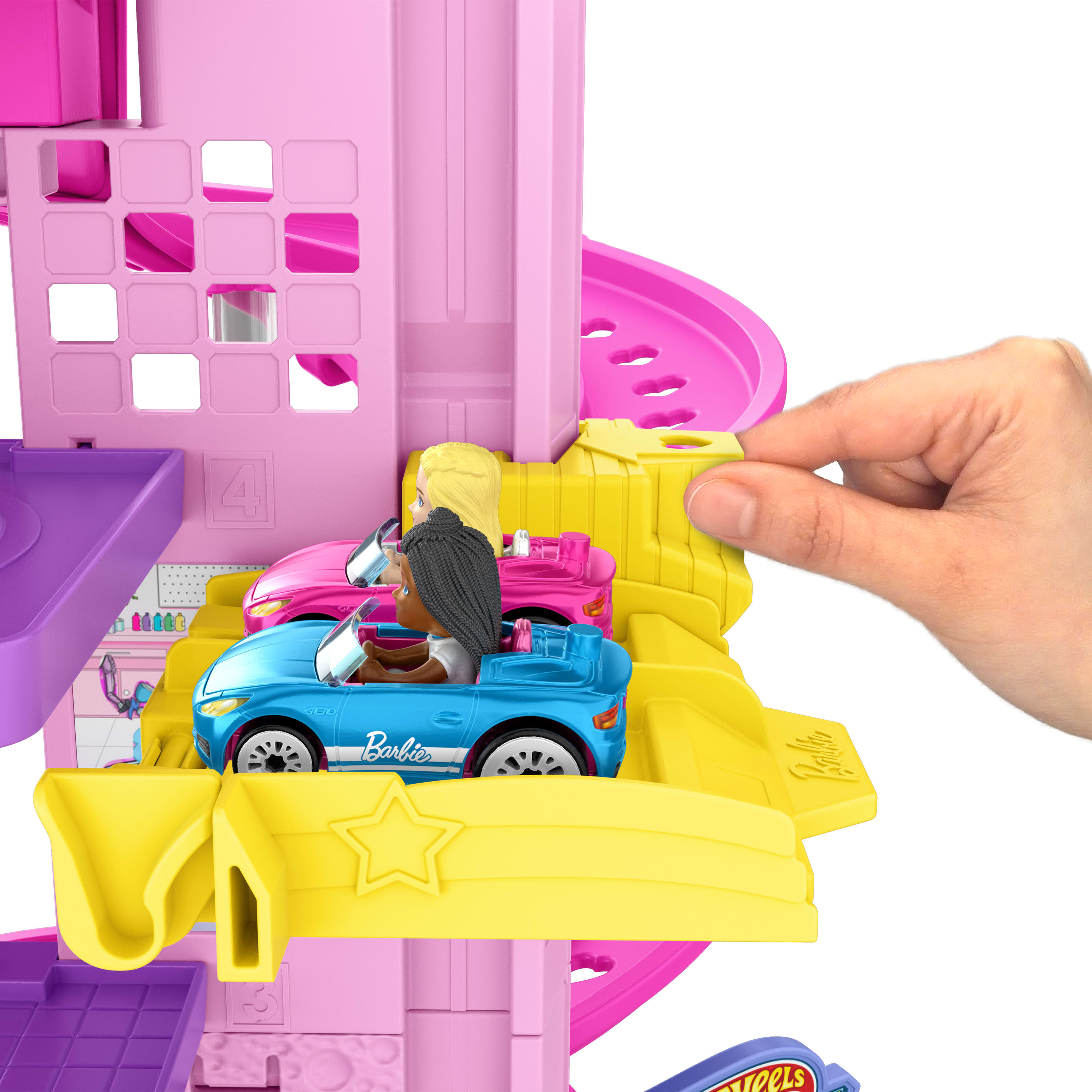 Hot Wheels RacerVerse Barbie Spiral Race Track Set - Super Fun Adventure!