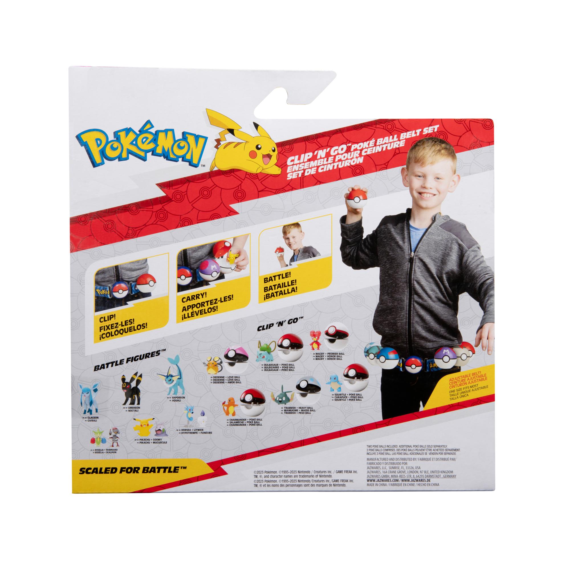 Hot Sale! Pokemon Clip N Go Poke Ball Belt Set - Premier & Luxury Balls with Charmander Figure