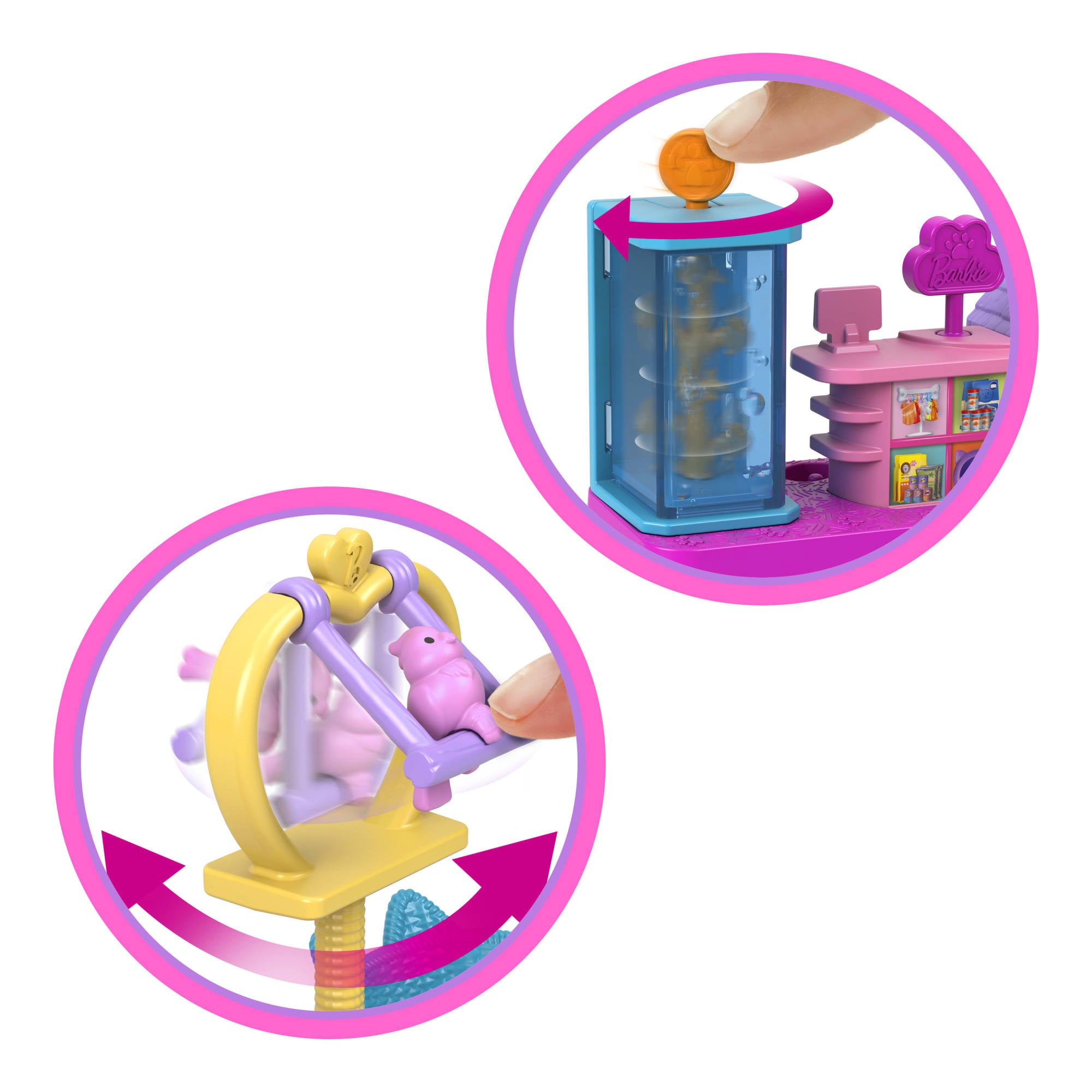 Hot Sale! Mini BarbieLand Pet Boutique Playset with 3.8cm Barbie Doll for Kids Aged 4+