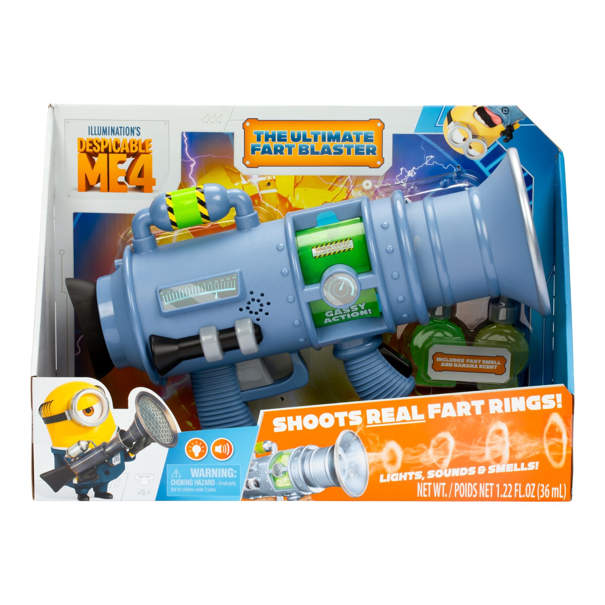 Hot Sale! Despicable Me 4 Minions Ultimate Fart Blaster Toy for Kids Aged 4+