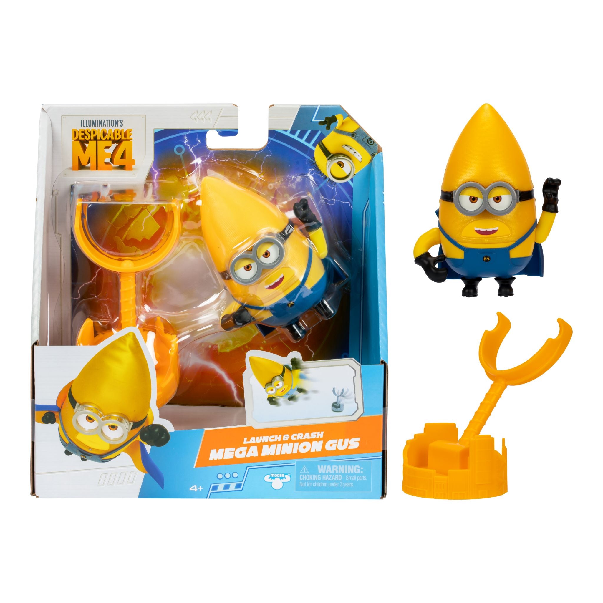 Despicable Me 4 4-Inch Launch & Crash Action Figure - Super Hero Gus Minion