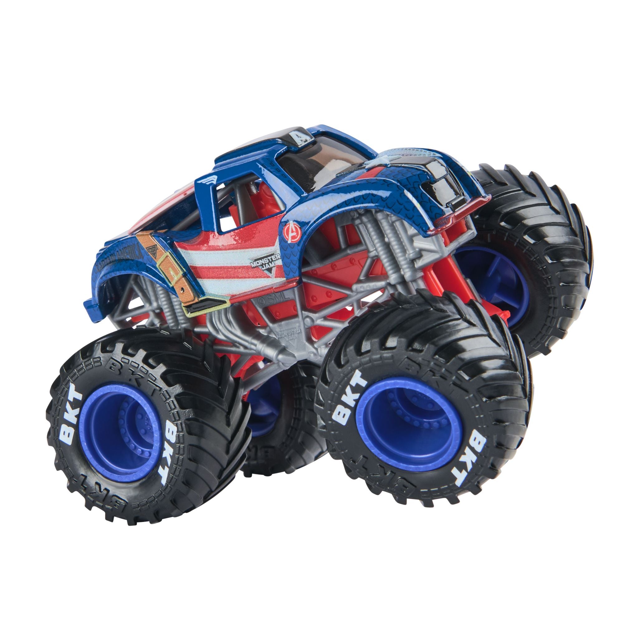 Hot Deal! Monster Jam 1:64 Scale Die - Cast 2 - Pack: Captain America vs Winter Soldier Trucks