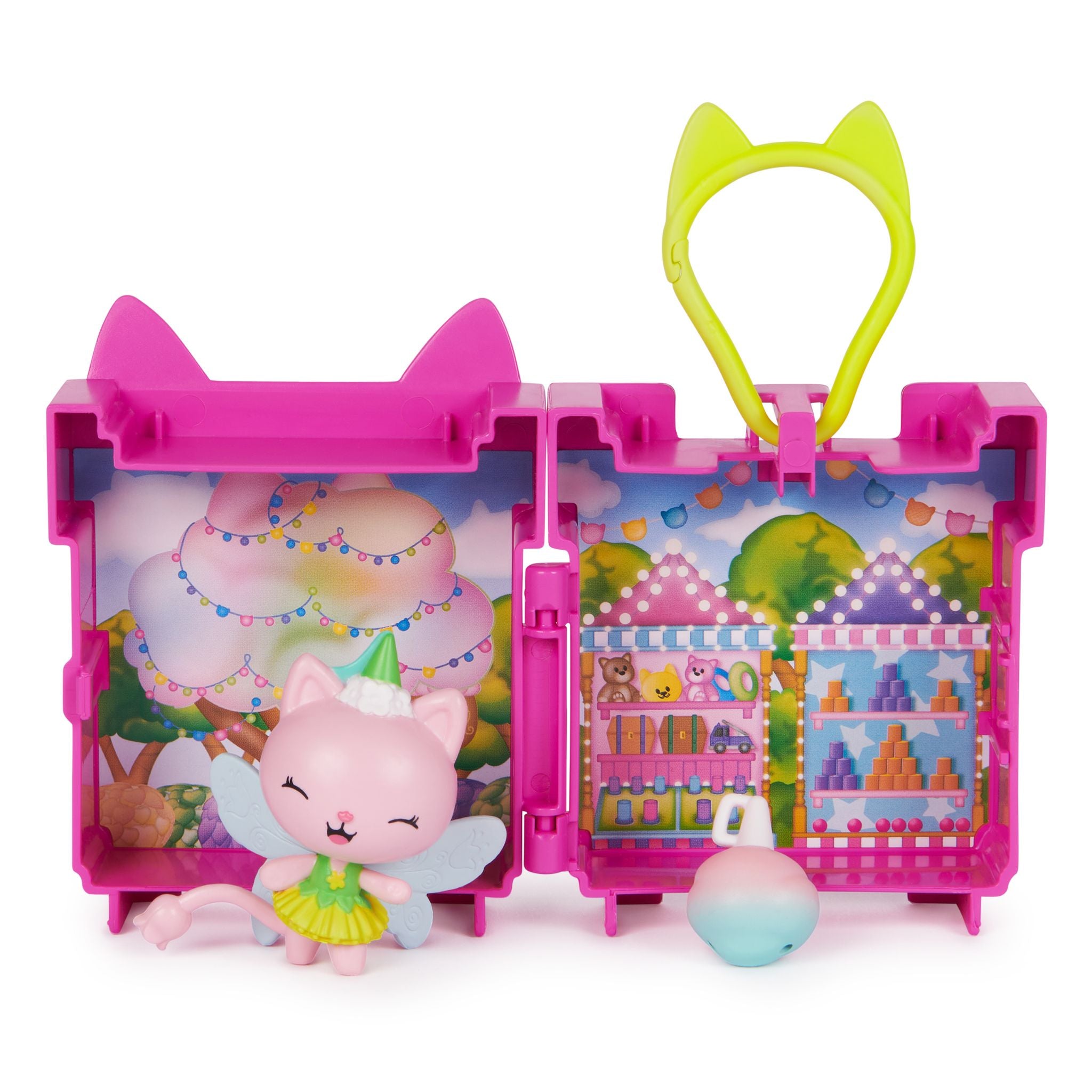 Gabby's Dollhouse Kitty Fairy Clip-On Mini Playset for On-the-Go Fun