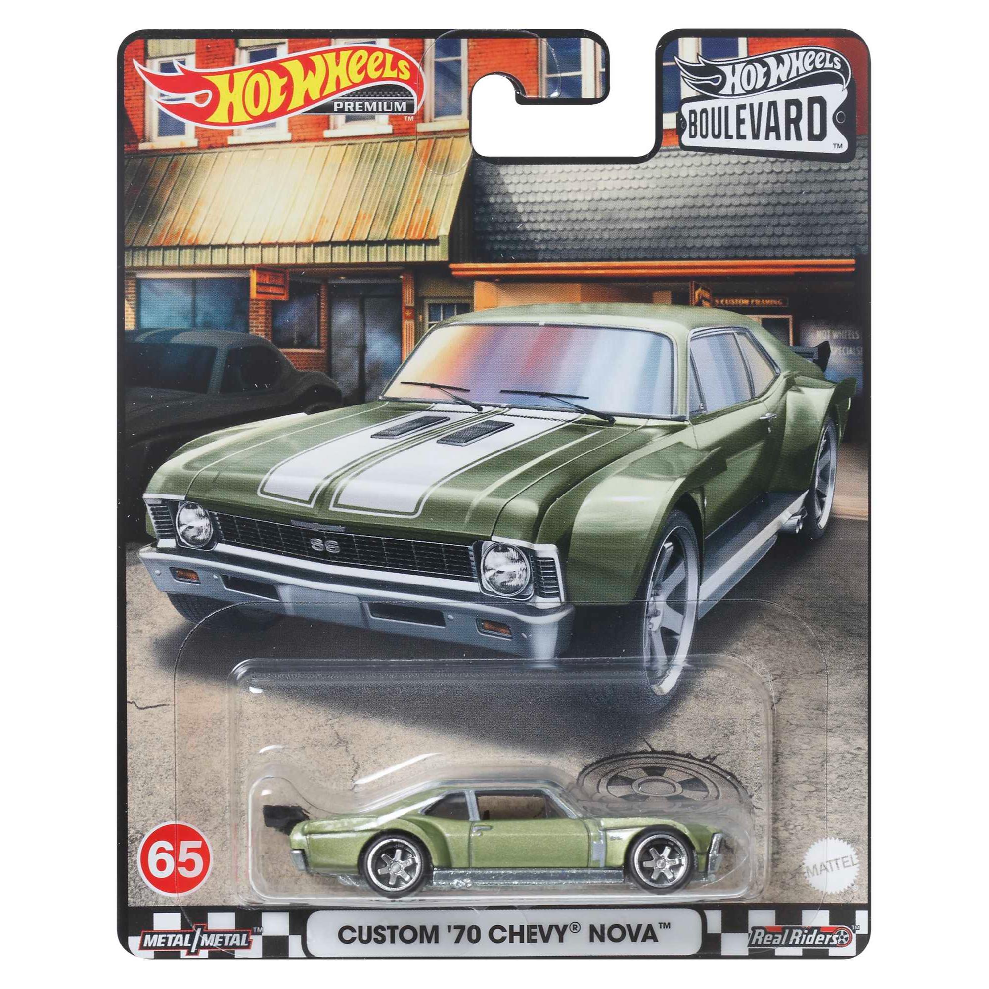 Hot Wheels Boulevard 1:64 Scale 1970 Custom Chevy Nova Die - Cast Vehicle