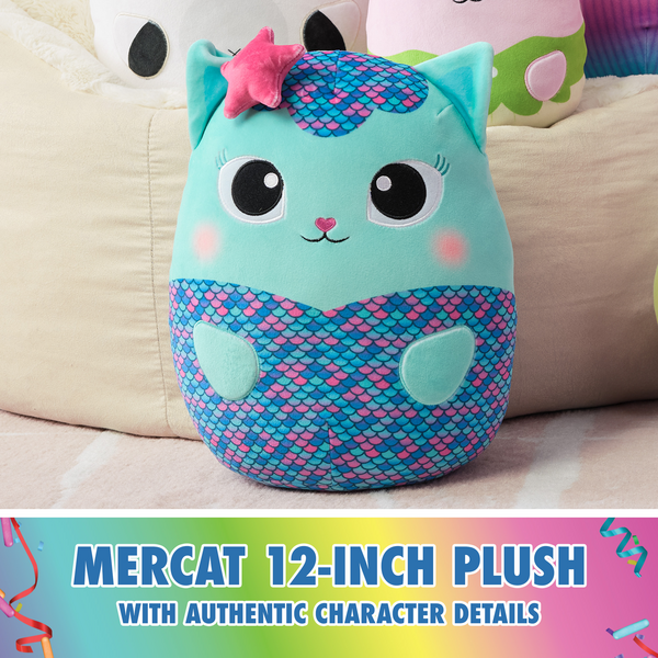 Gabby's Dollhouse 12-Inch Squeezable Mercat Plush - Perfect Gift