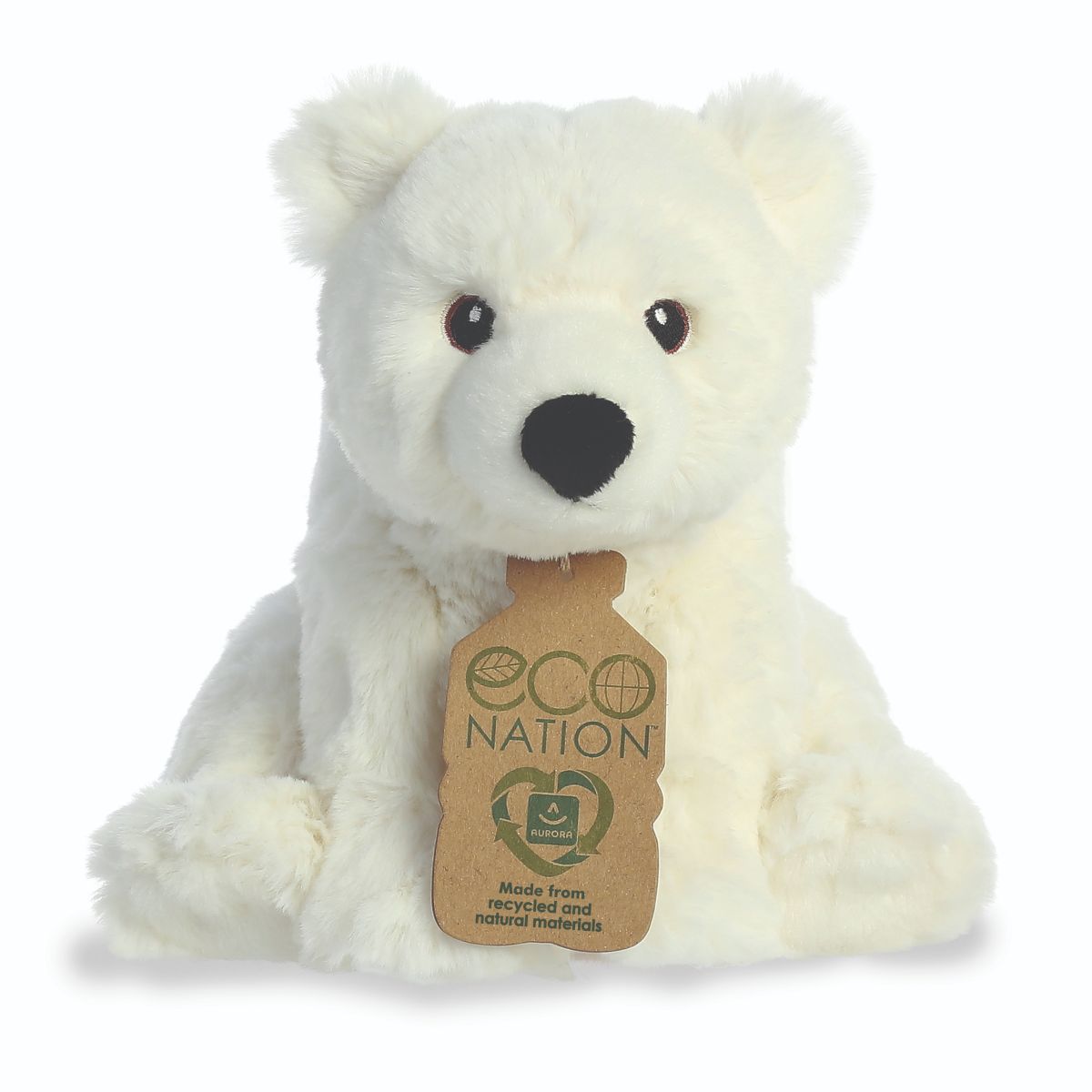 Aurora Eco Nation Soft Polar Bear Plush - Sustainable & Adorable