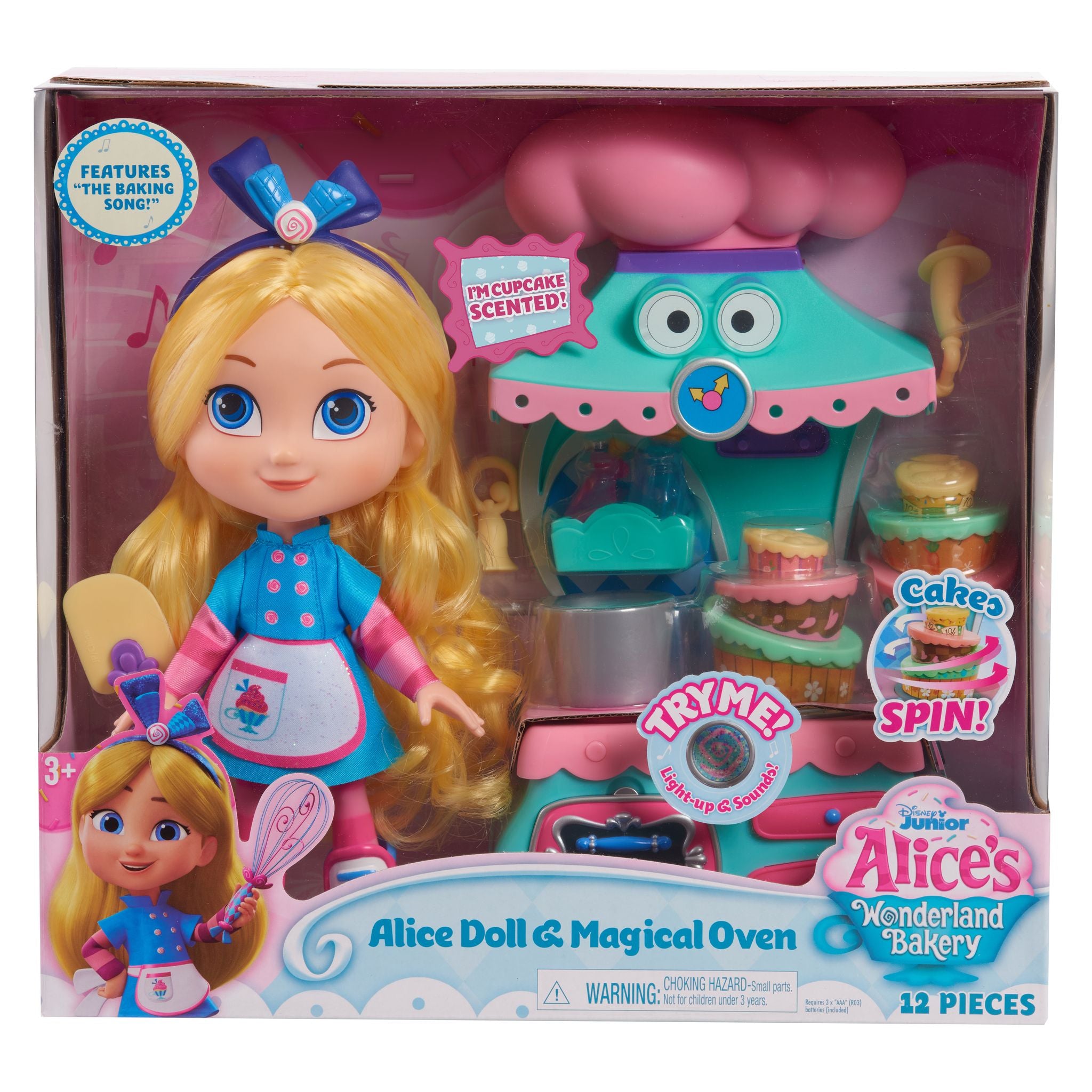 Hot Sale! Disney Junior Alice's Wonderland Bakery Alice & Magical Oven Toy Set for Kids