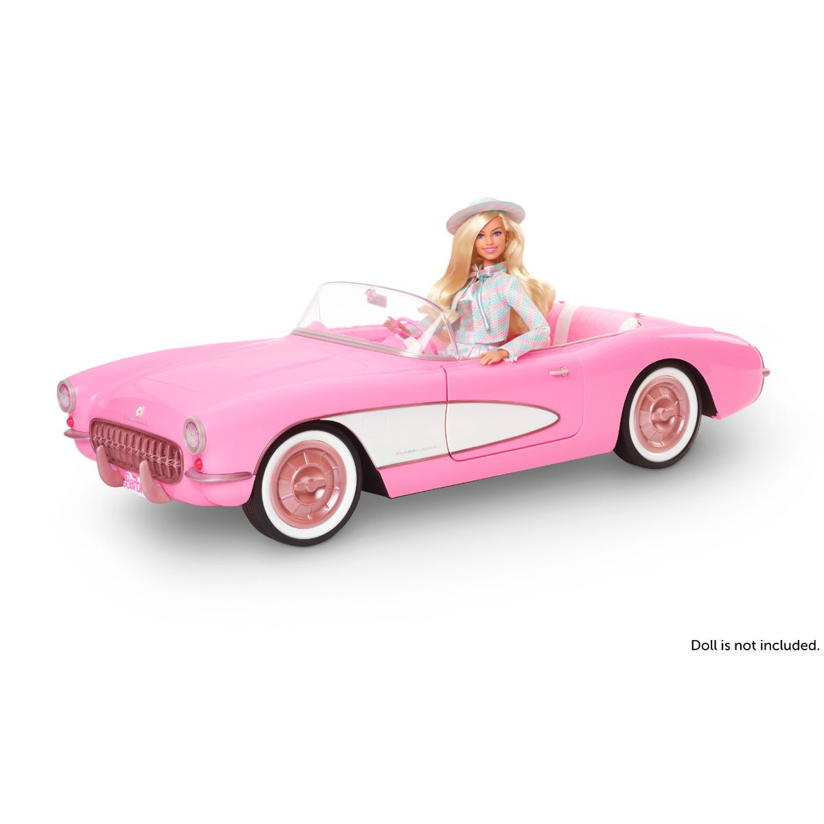 Hot Sale! Collectible Barbie The Movie Pink Corvette Convertible Toy Car