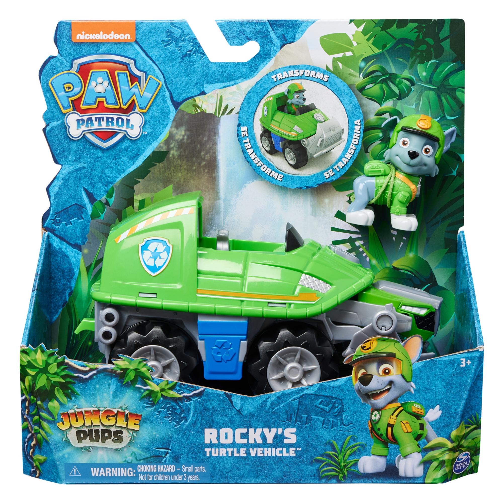 PAW Patrol Jungle Pups - Rocky's Transformable Turtle Rescue Vehicle