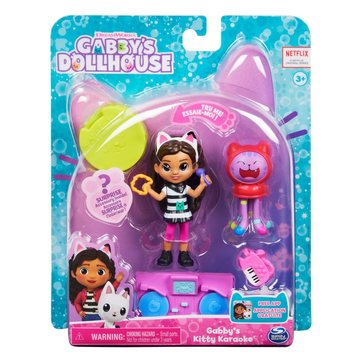 Gabby's Dollhouse Musical Kitty Karaoke Set with Surprise Accessories