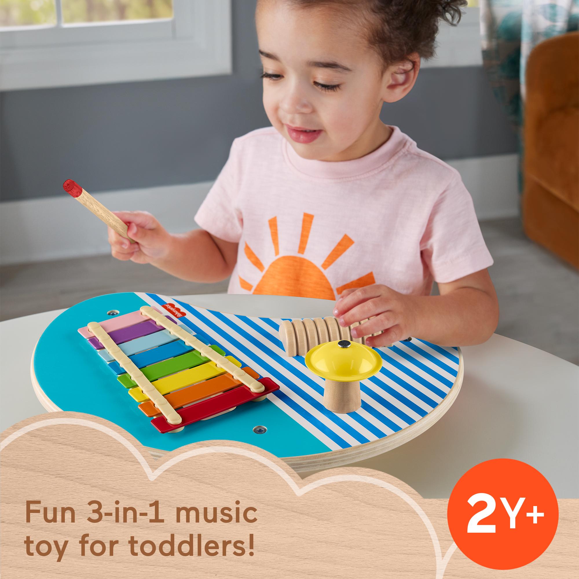 Hot Deal! Fisher-Price Toddler 3-In-1 Wooden Musical Table for Kids Aged 2+