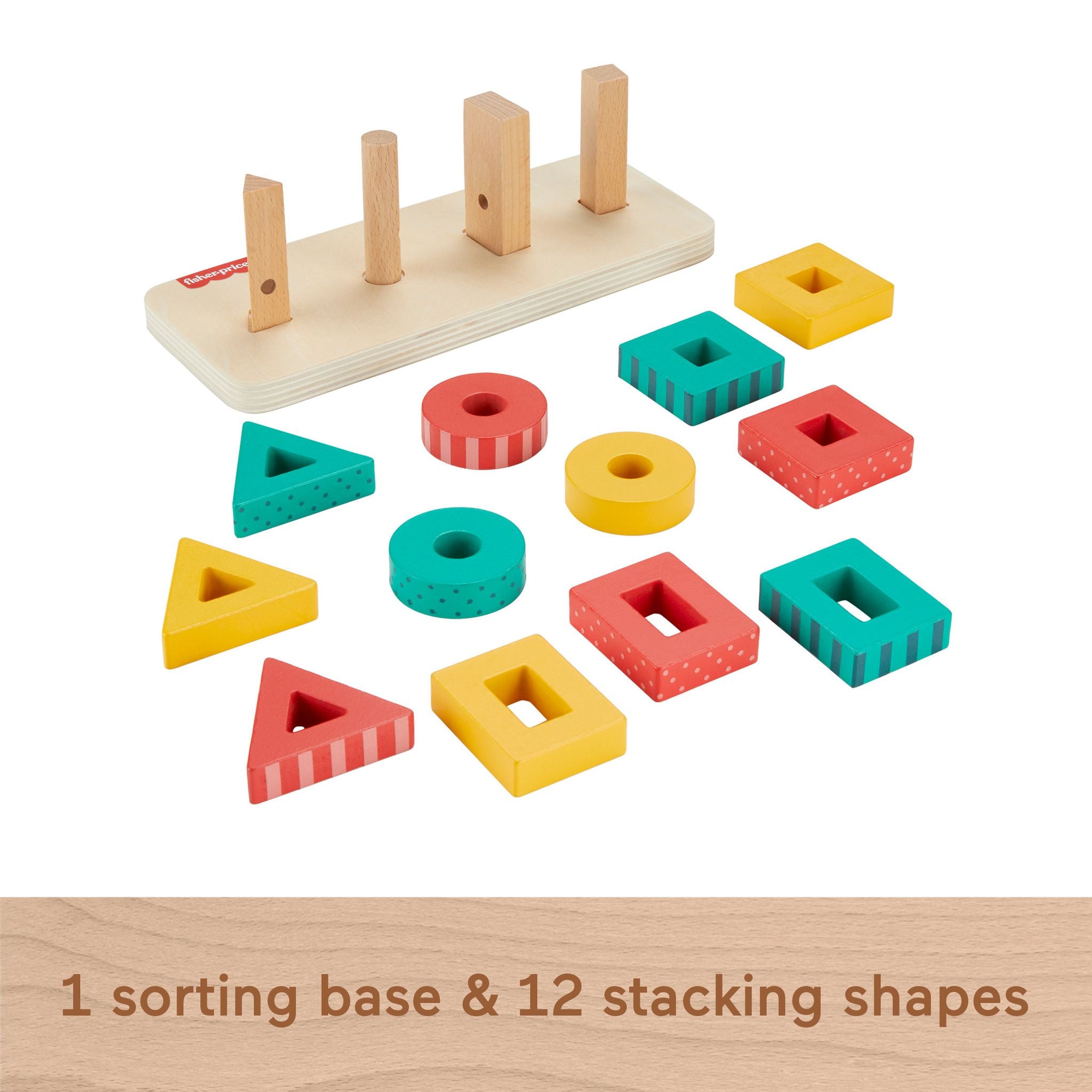 Fisher-Price's Amazing Wooden Shape Stacker for Toddlers