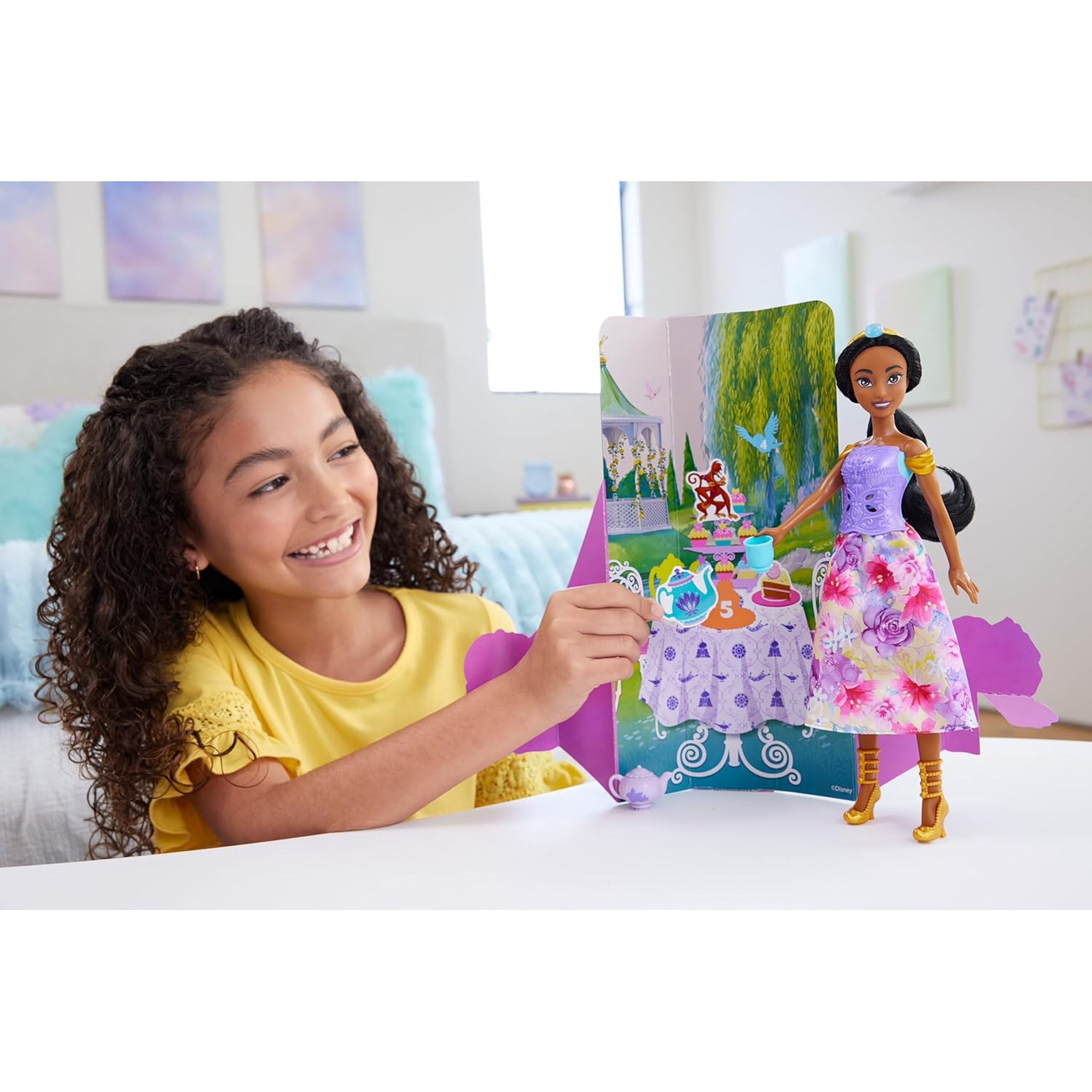 Hot! Disney Princess Jasmine Spin & Reveal Doll