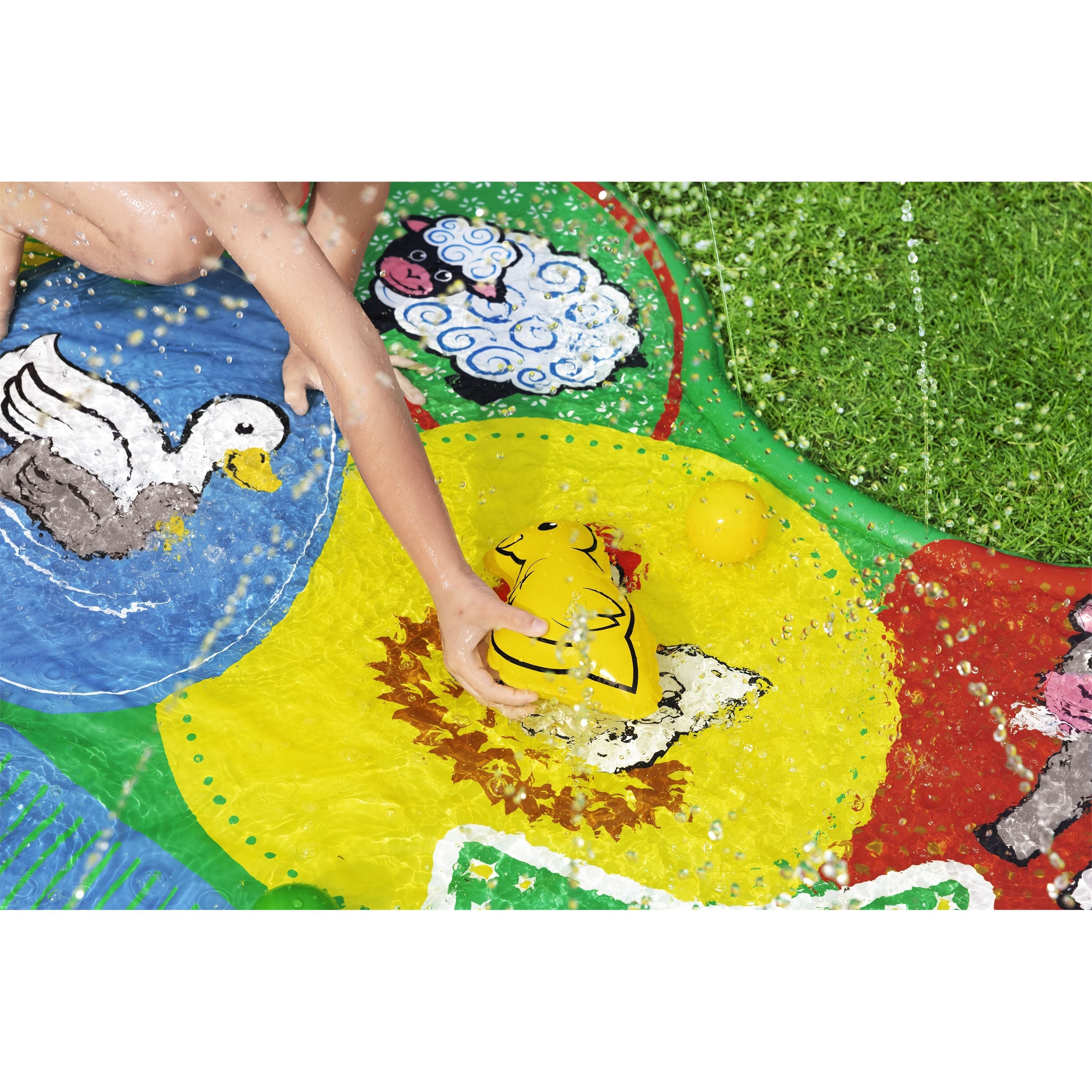 Bestway Lil' Barnyard Babies Colorful Splash Pad for Toddlers
