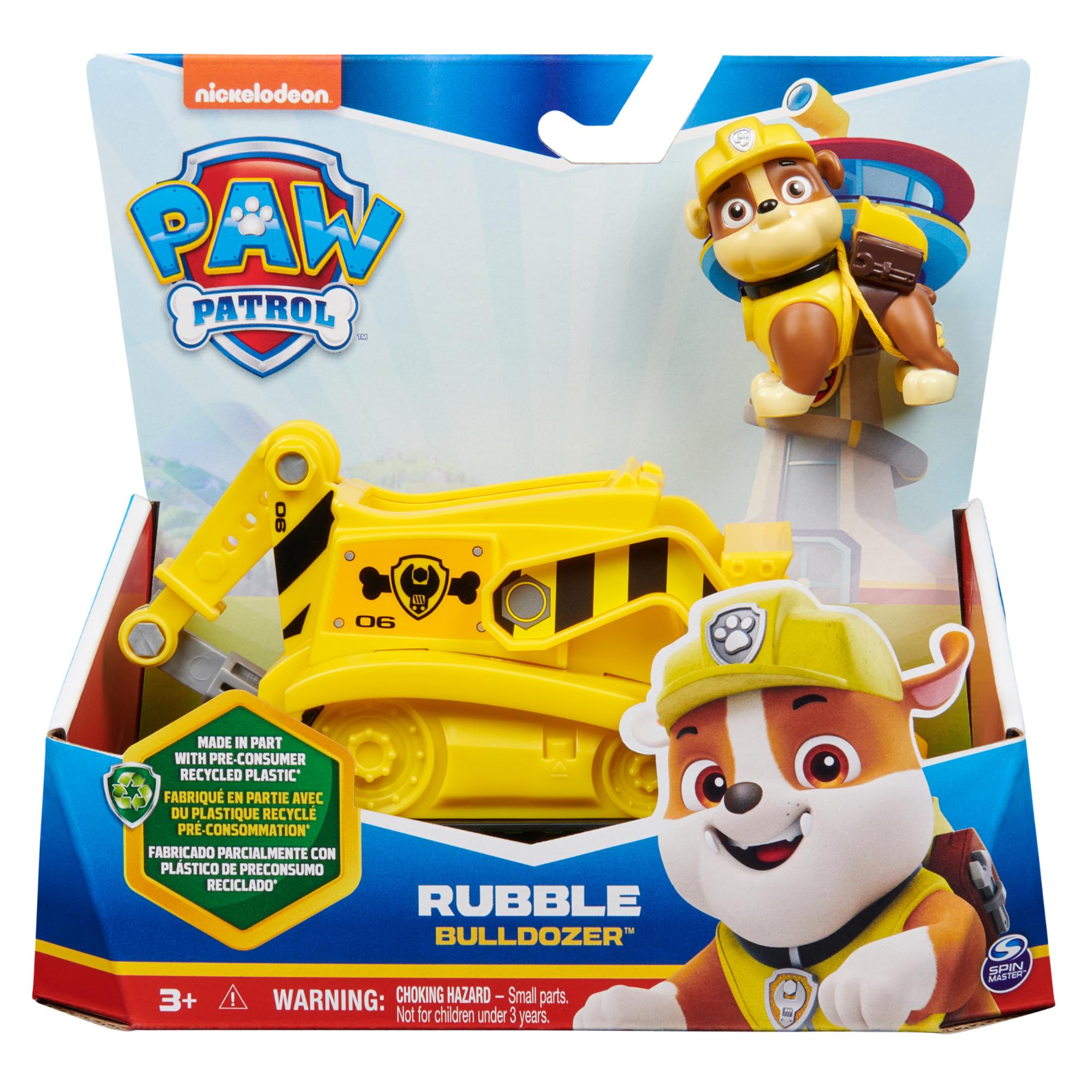 PAW Patrol Rubble's Bulldozer - Sustainable Construction Toy Vehicle for Kids