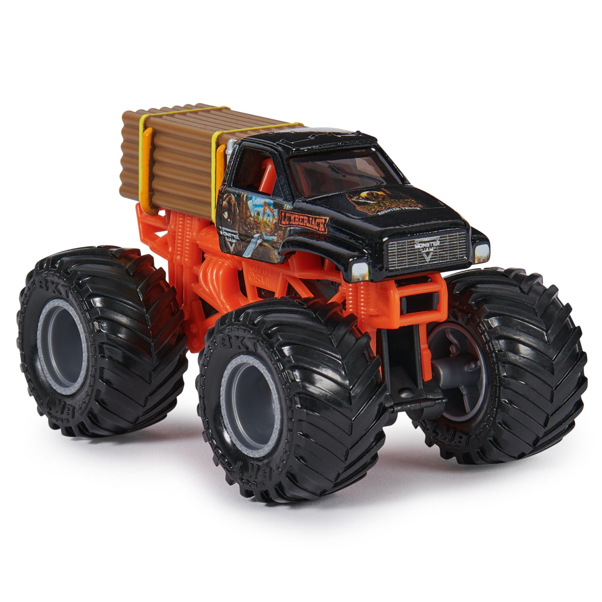 Hot Deal: 1:64 Scale Monster Jam 2 - Pack Featuring Lumberjack vs Axe Die - Cast Toy Trucks