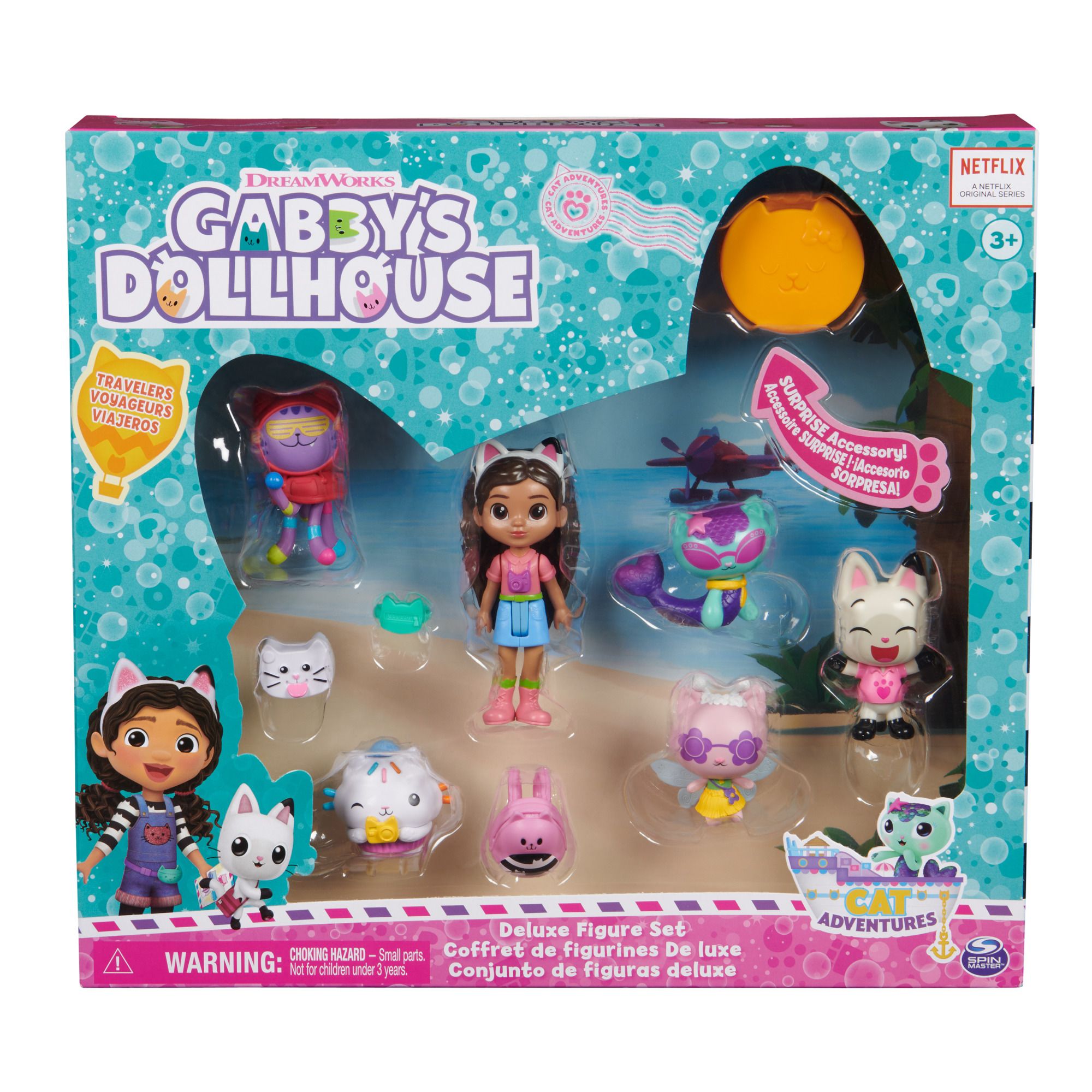 Gabby's Dollhouse Deluxe Travel Toy Figure Set for Kids
