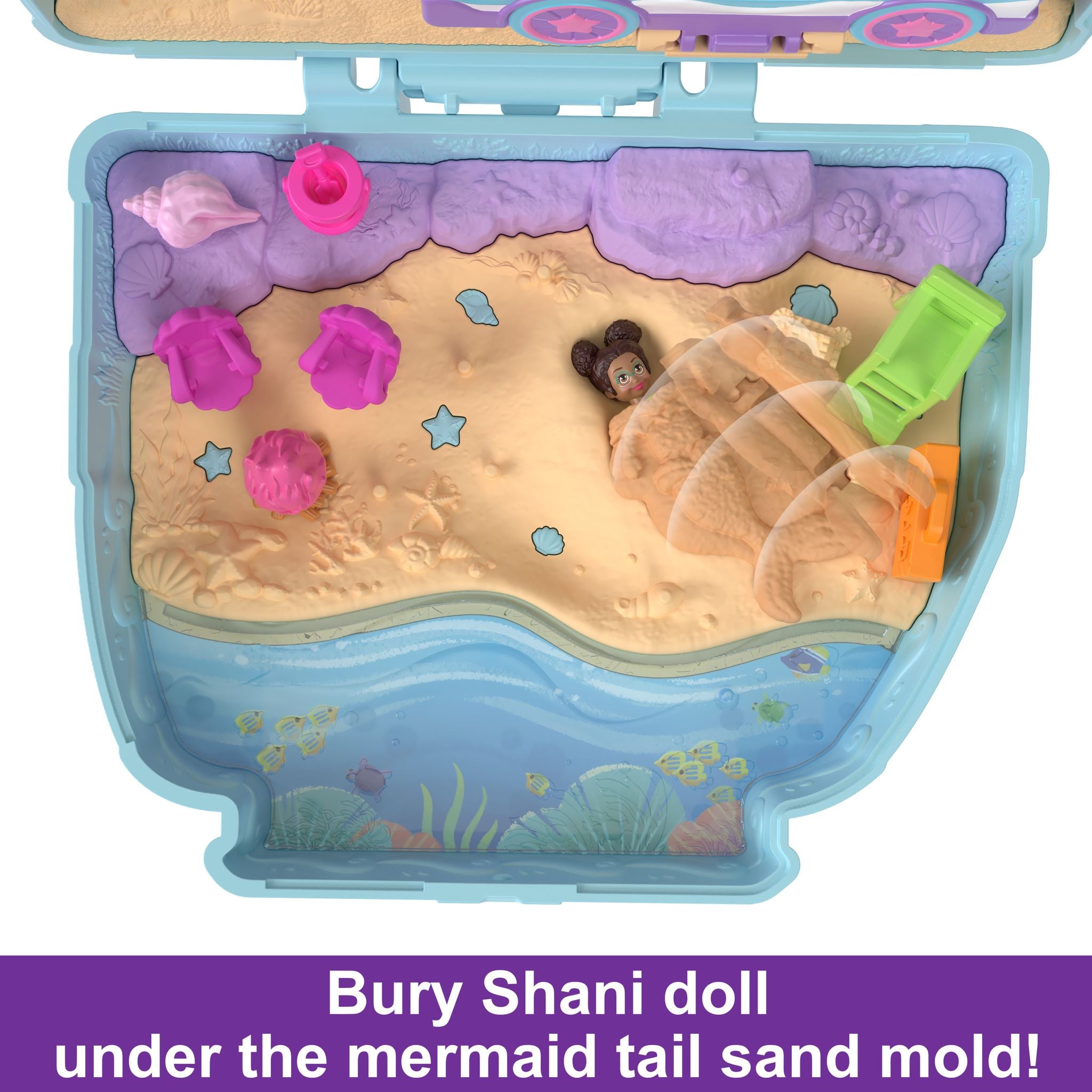Adorable Polly Pocket Seaside Puppy Ride Big Compact for Adventure